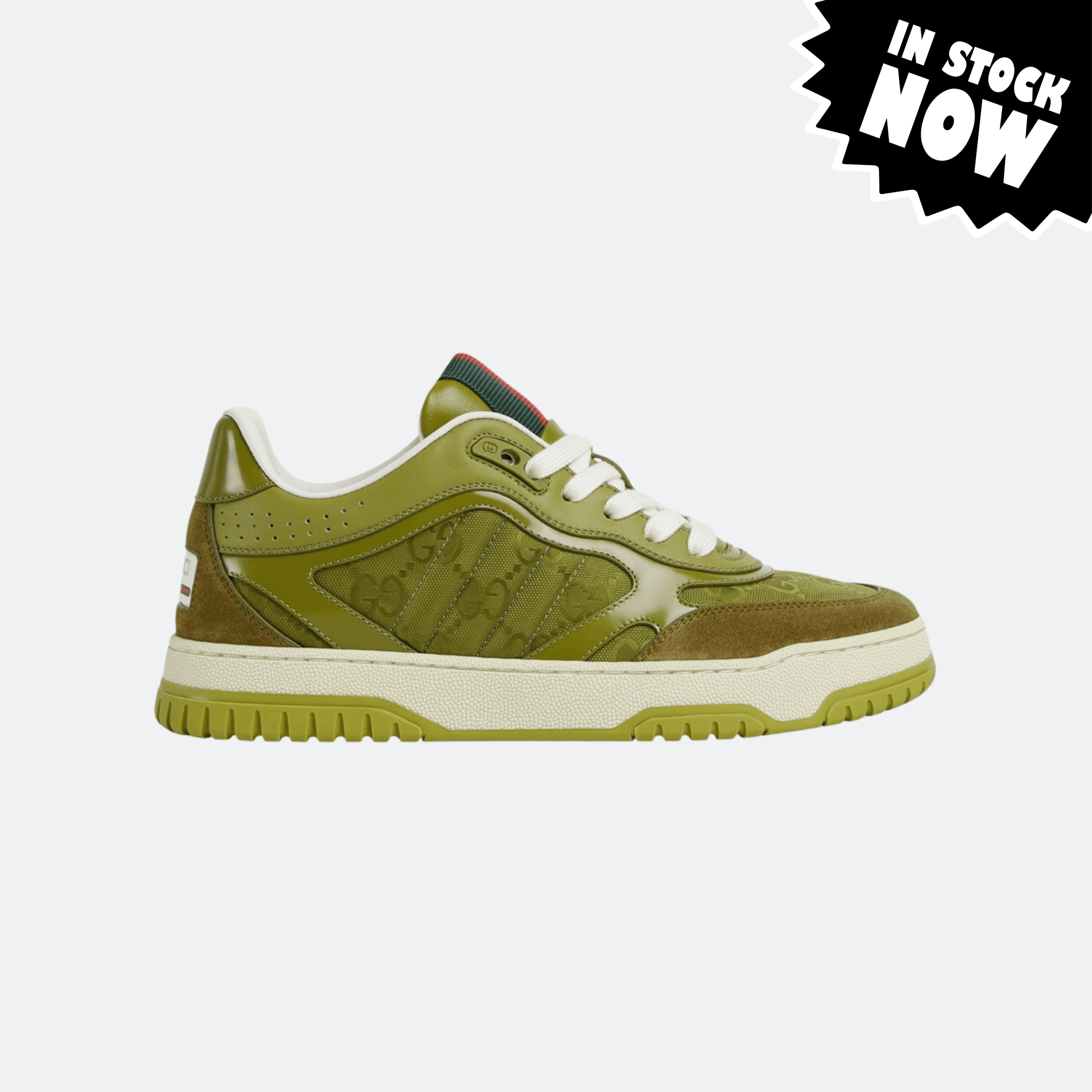 Gucci Re-Web GG Canvas Sneaker for Women - Green (37.5 in Stock)