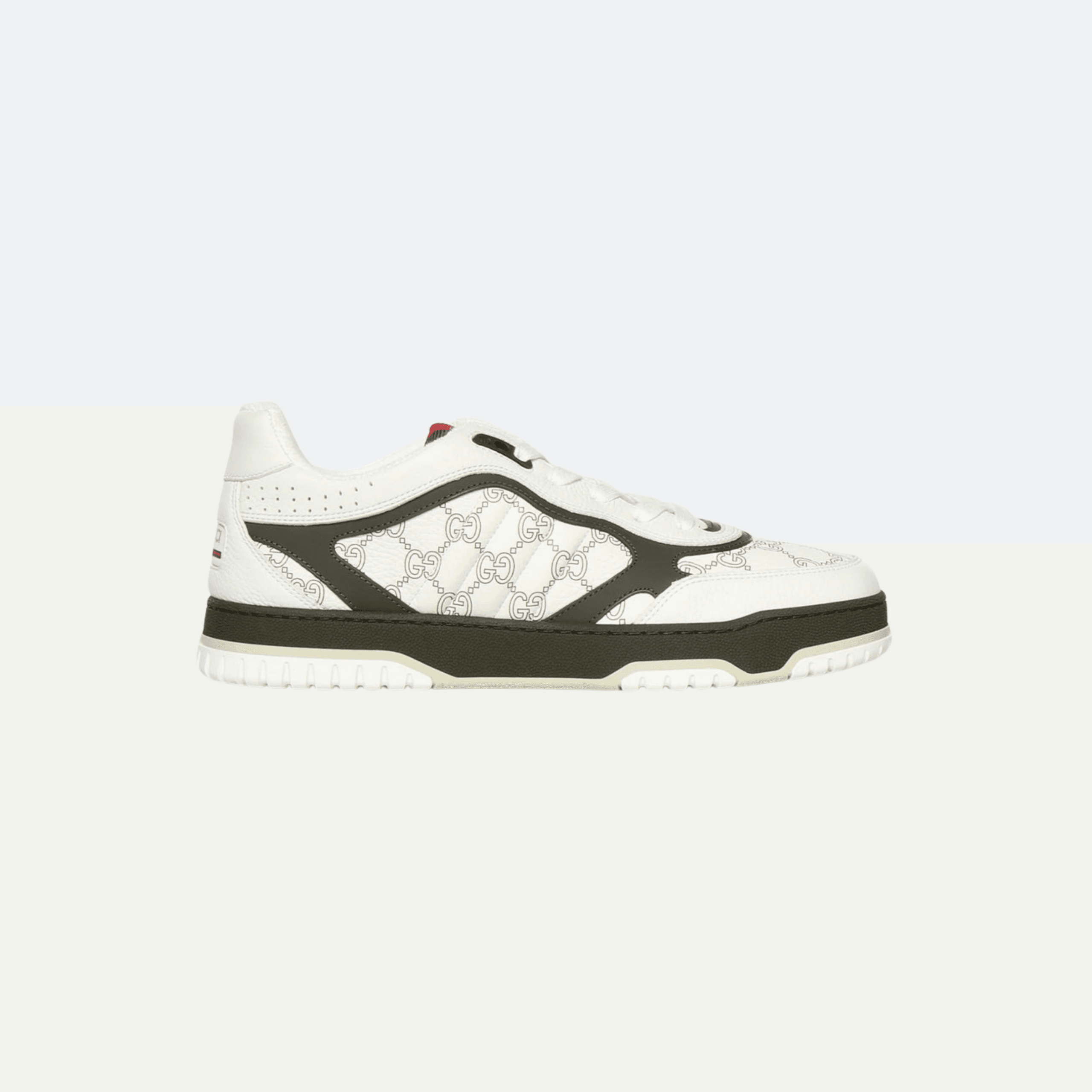 Gucci Re-Web GG Monogram Trainers For Men - White/Green