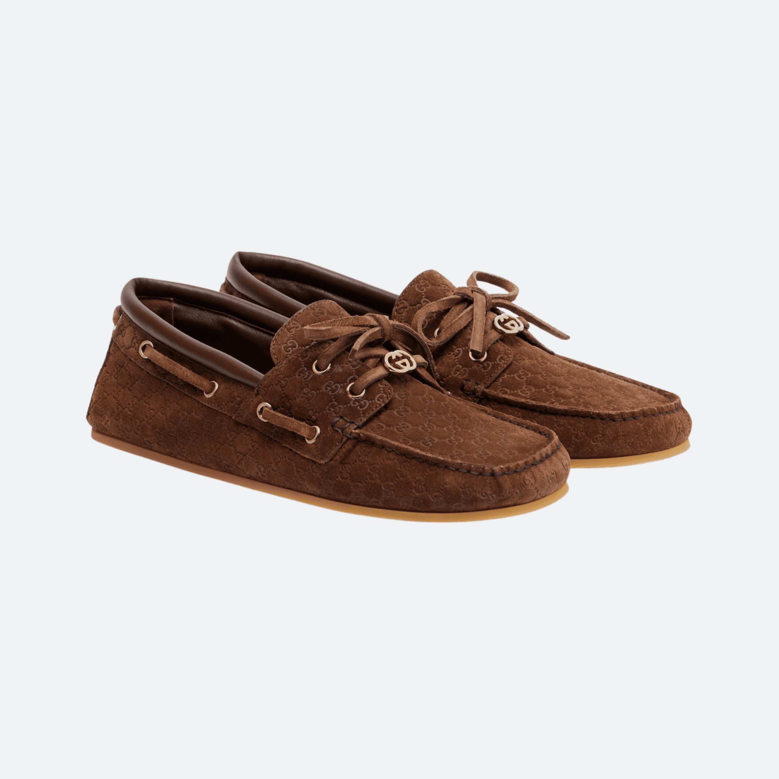 Gucci Suede Boat Shoes For Women - Brown alternate