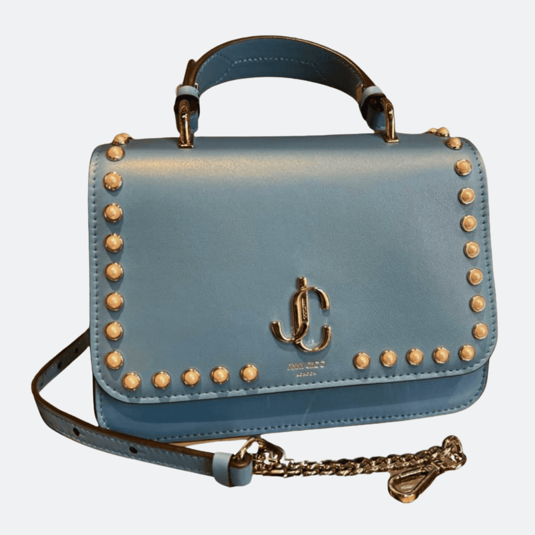 Jimmy Choo Studded Plain Leather Bag