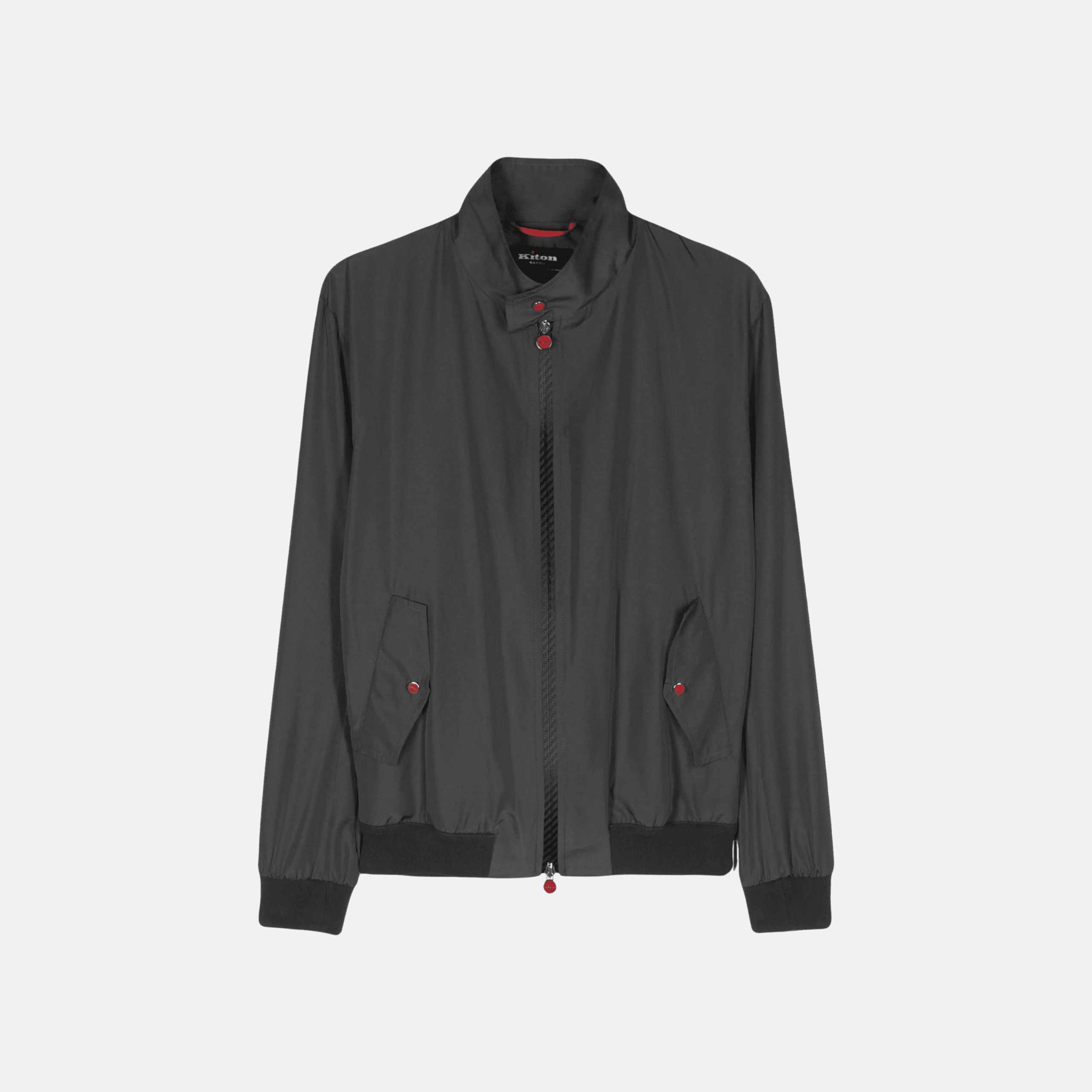 Kiton Lightweight Technical Zip Jacket - Fume Grey