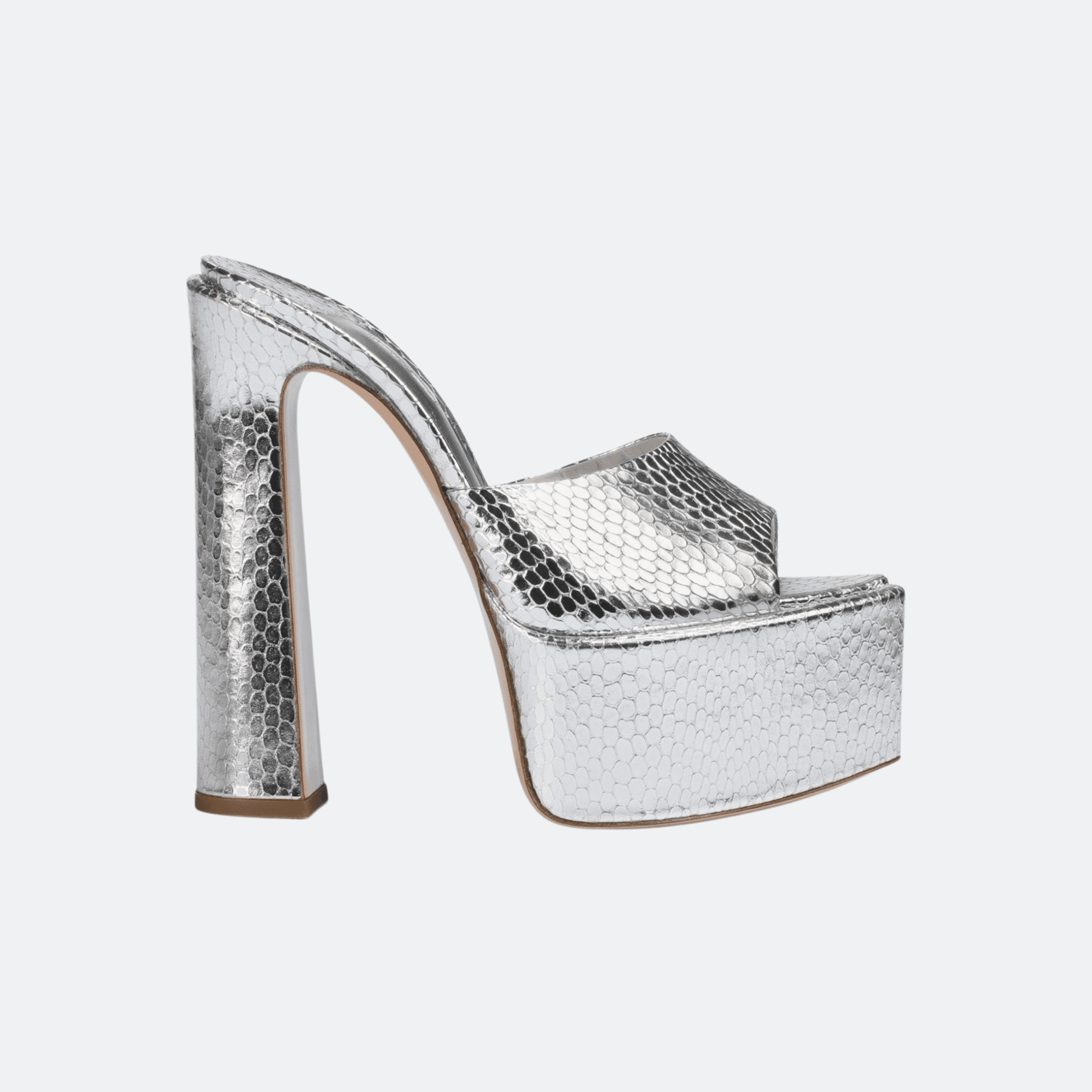 Le Silla 170mm Platform Sandals For Women - Silver