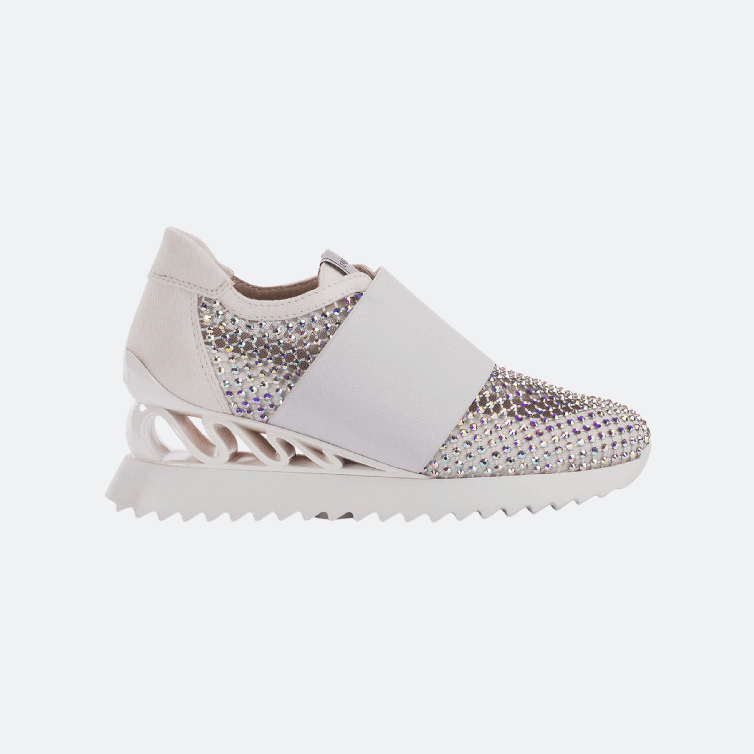 Le Silla Crystal Embellished Slip-On Shoes for Women - Ivory
