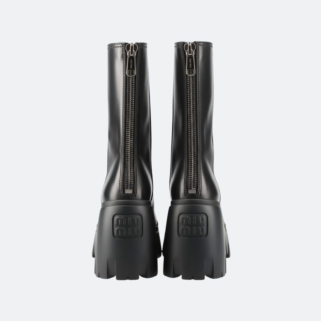 Miu Miu Leather Women Rain Boots alternate