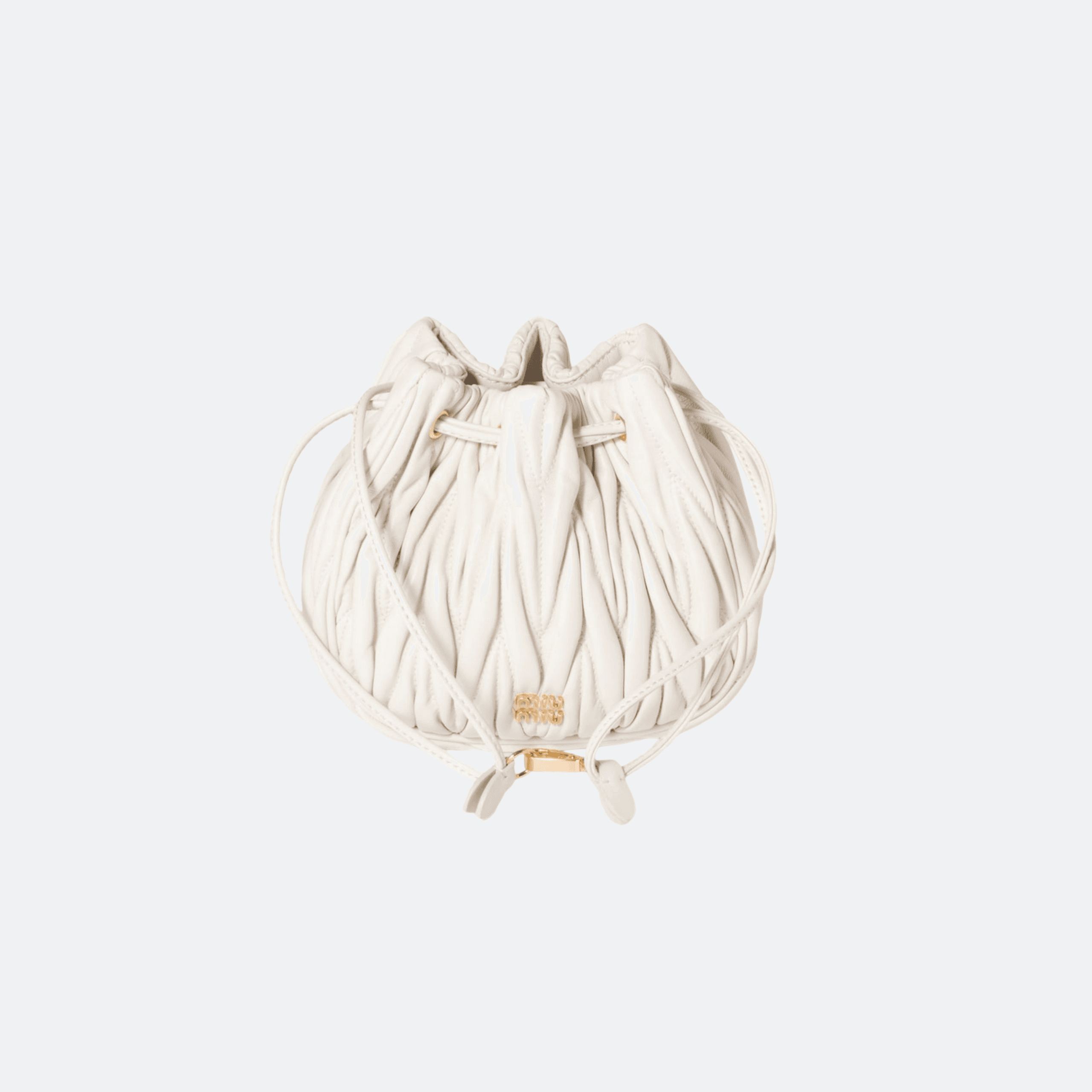 Miu Miu Matelassé Nappa Leather Bag - White