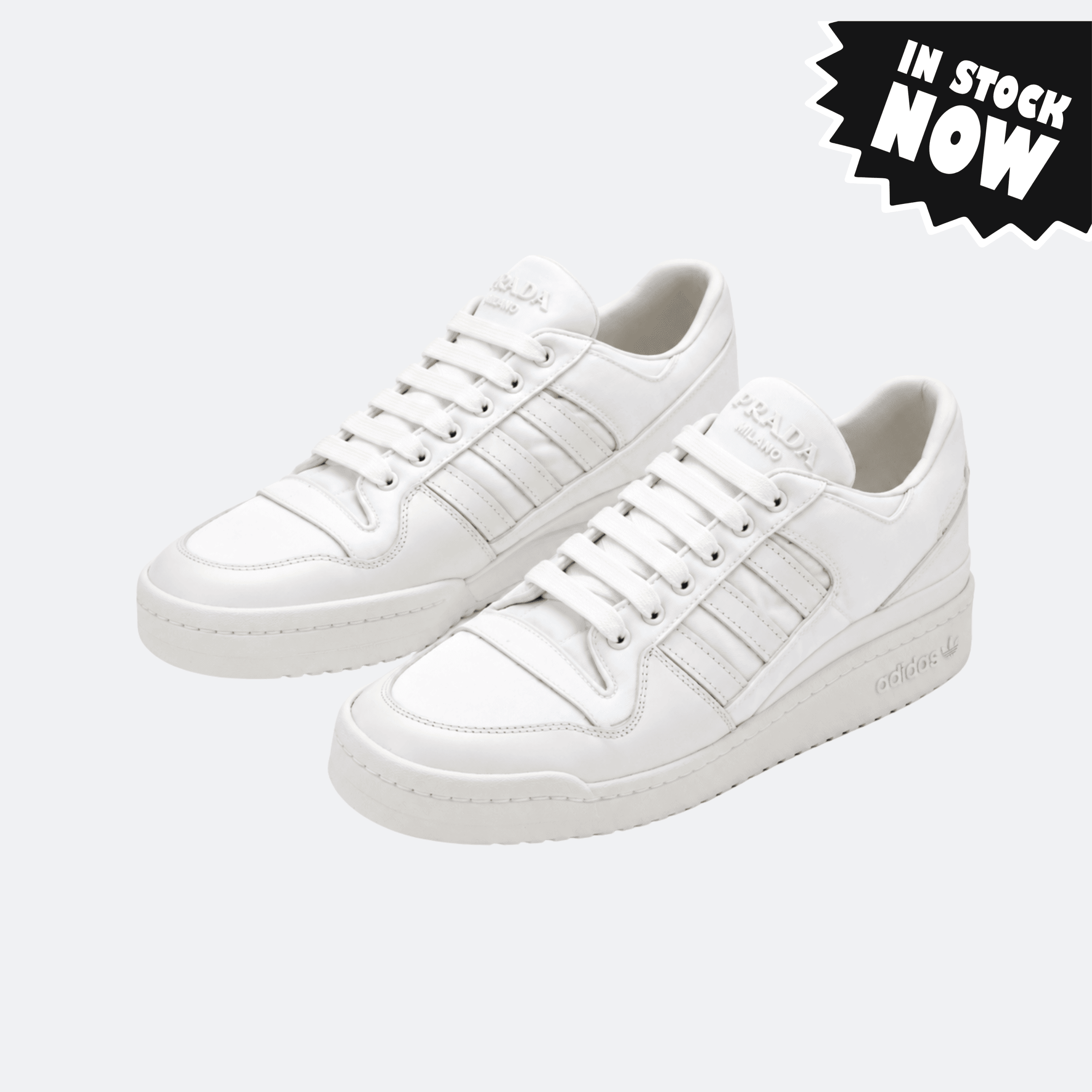 Prada & Adidas Forum Low Top Leather Sneakers