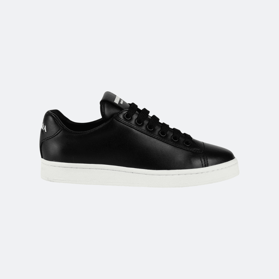 Prada Black Leather Men Sneakers