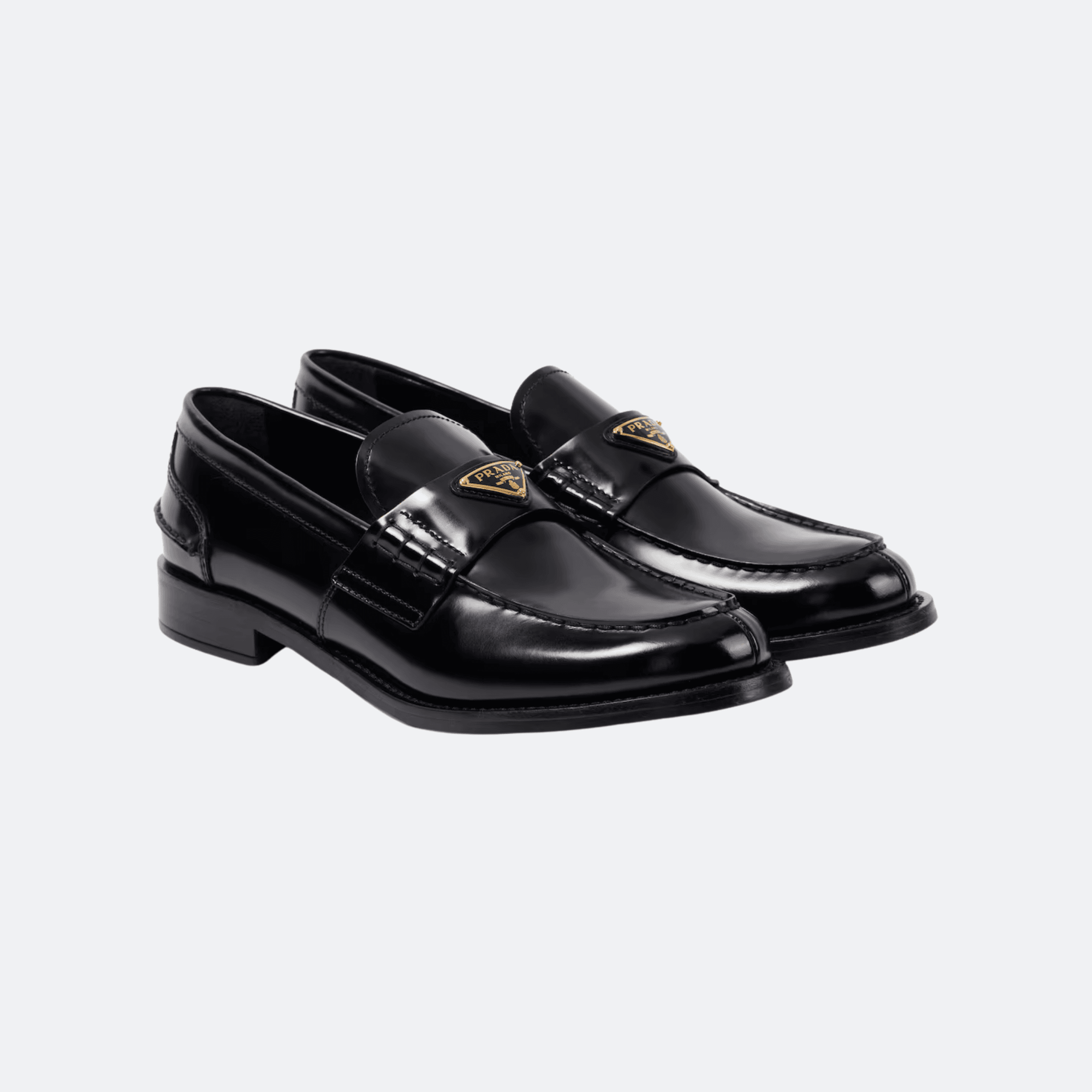 Prada Brushed Leather Loafers for Women - Black (37 in Stock) alternate