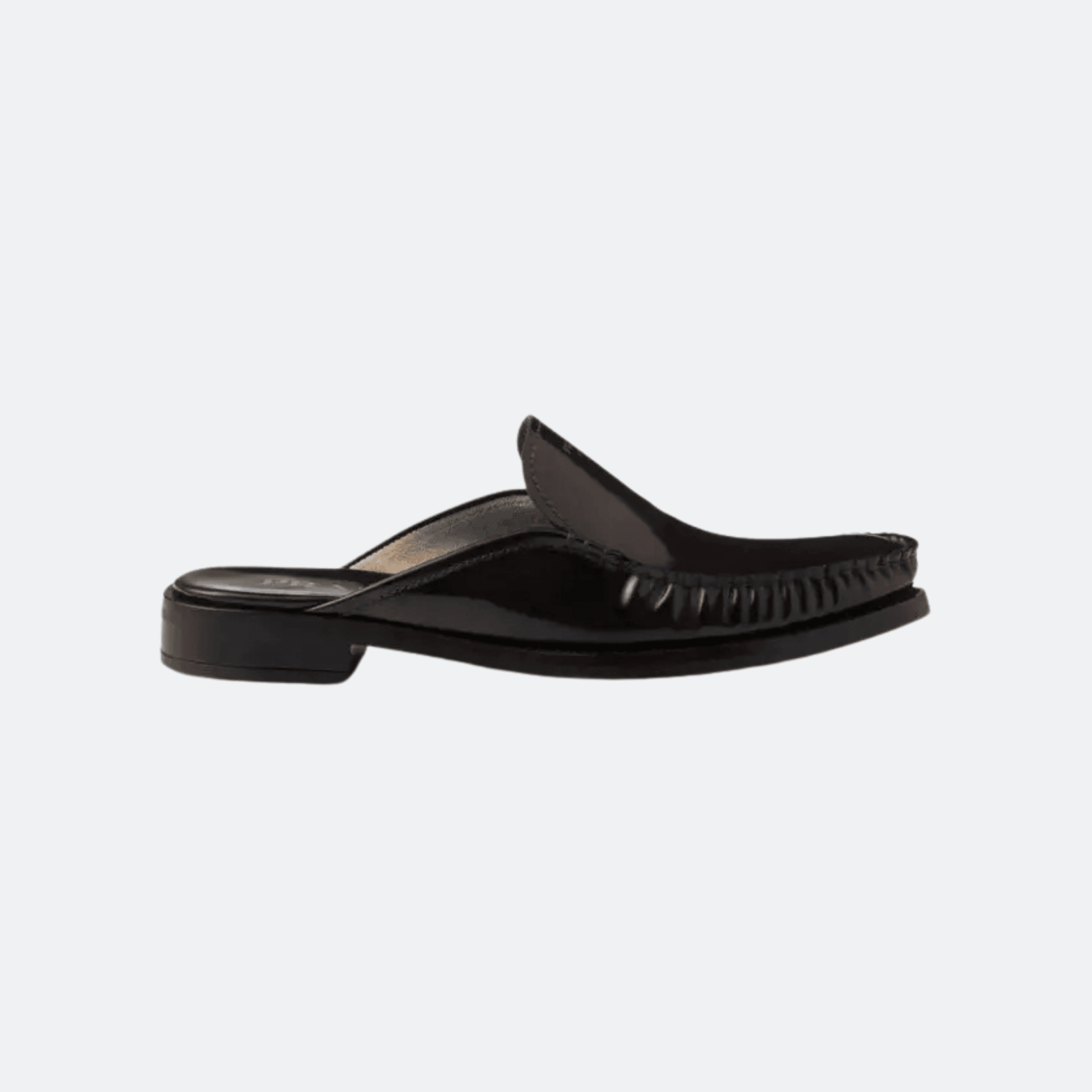 Prada Brushed Leather Mules for Women - Dark Brown