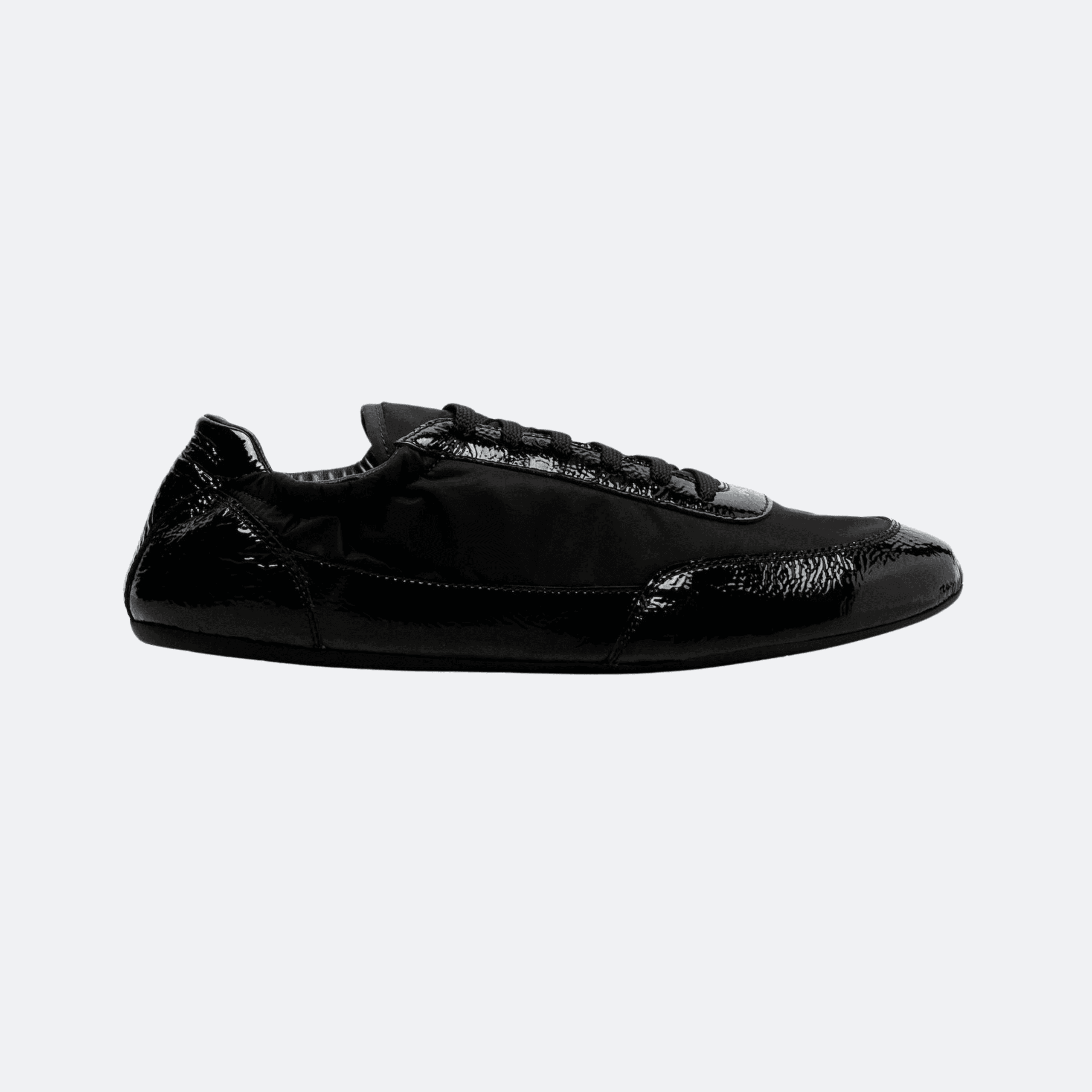 Prada Collapse Re-Nylon And Leather Sneakers - Black