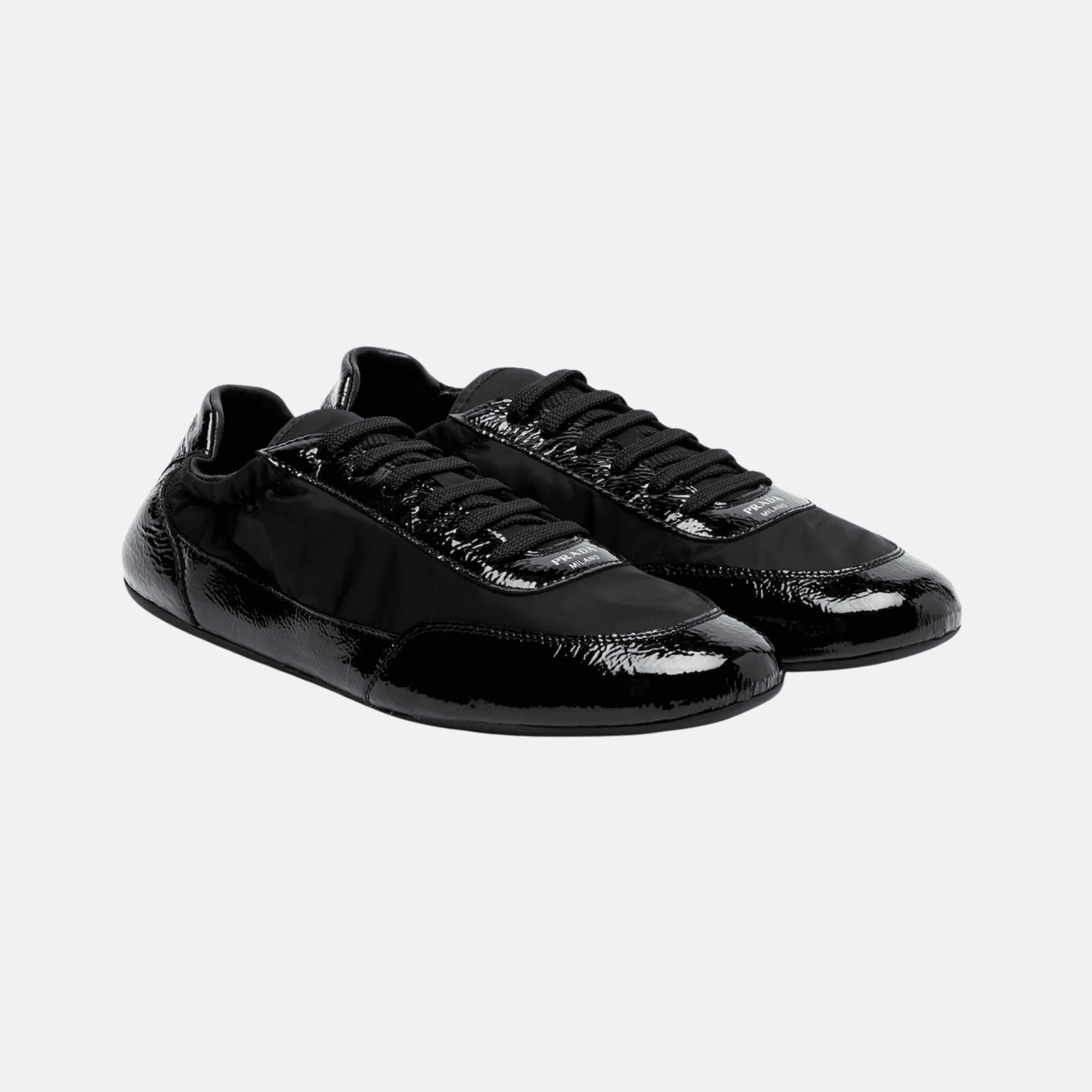 Prada Collapse Re-Nylon And Leather Sneakers - Black alternate