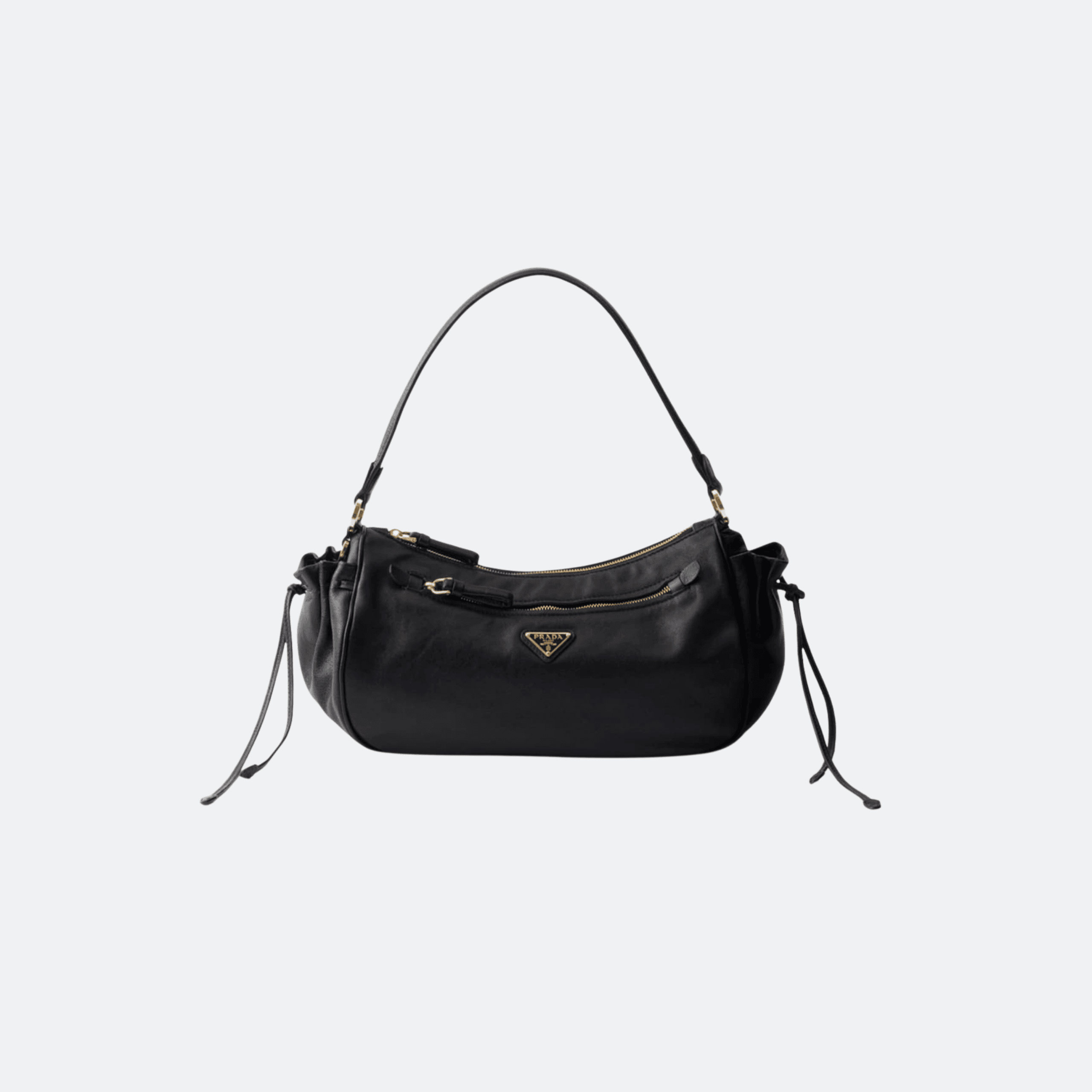 Prada Desiree Small Leather Shoulder Bag For Women - Black