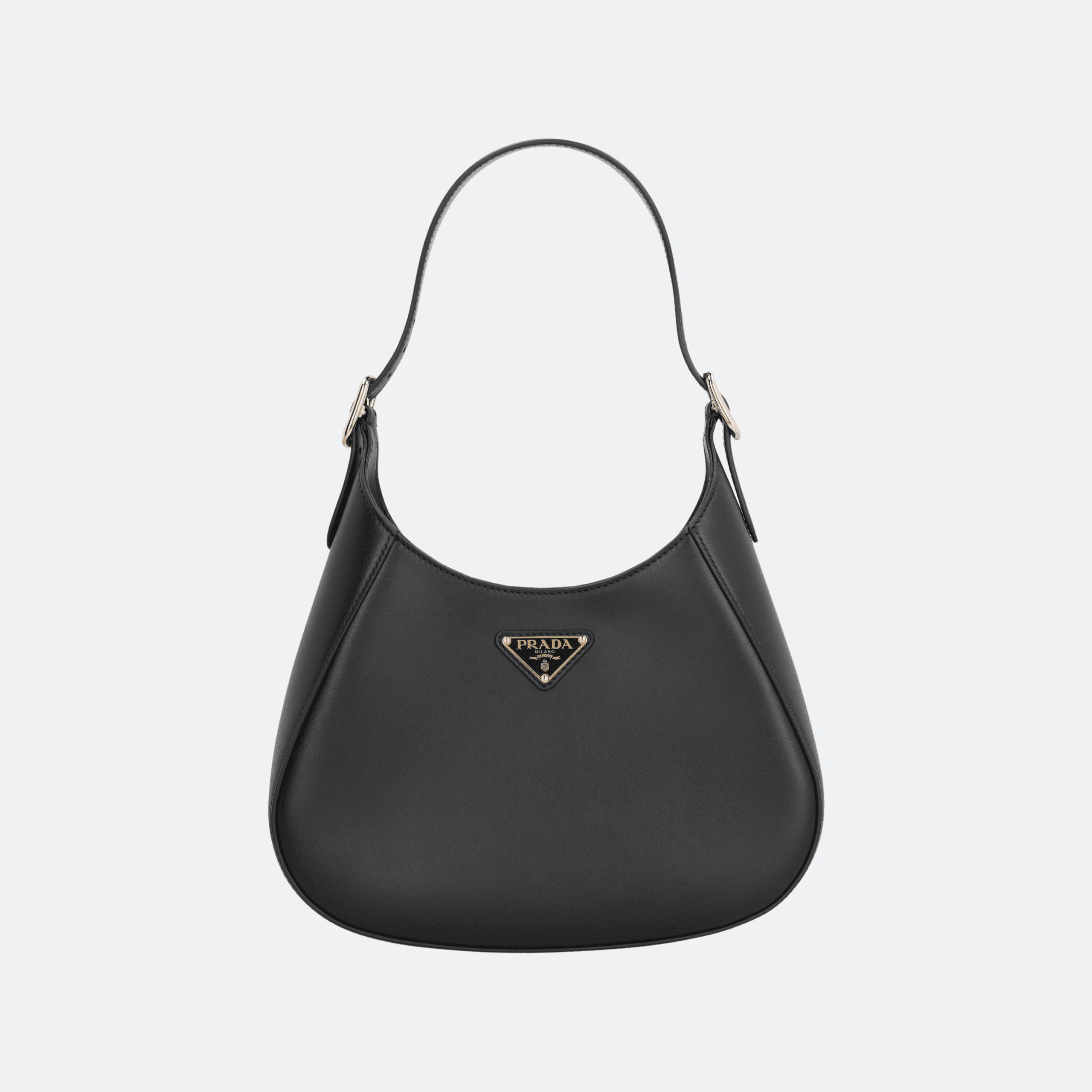 Prada Leather Shoulder Bag For Women - Black