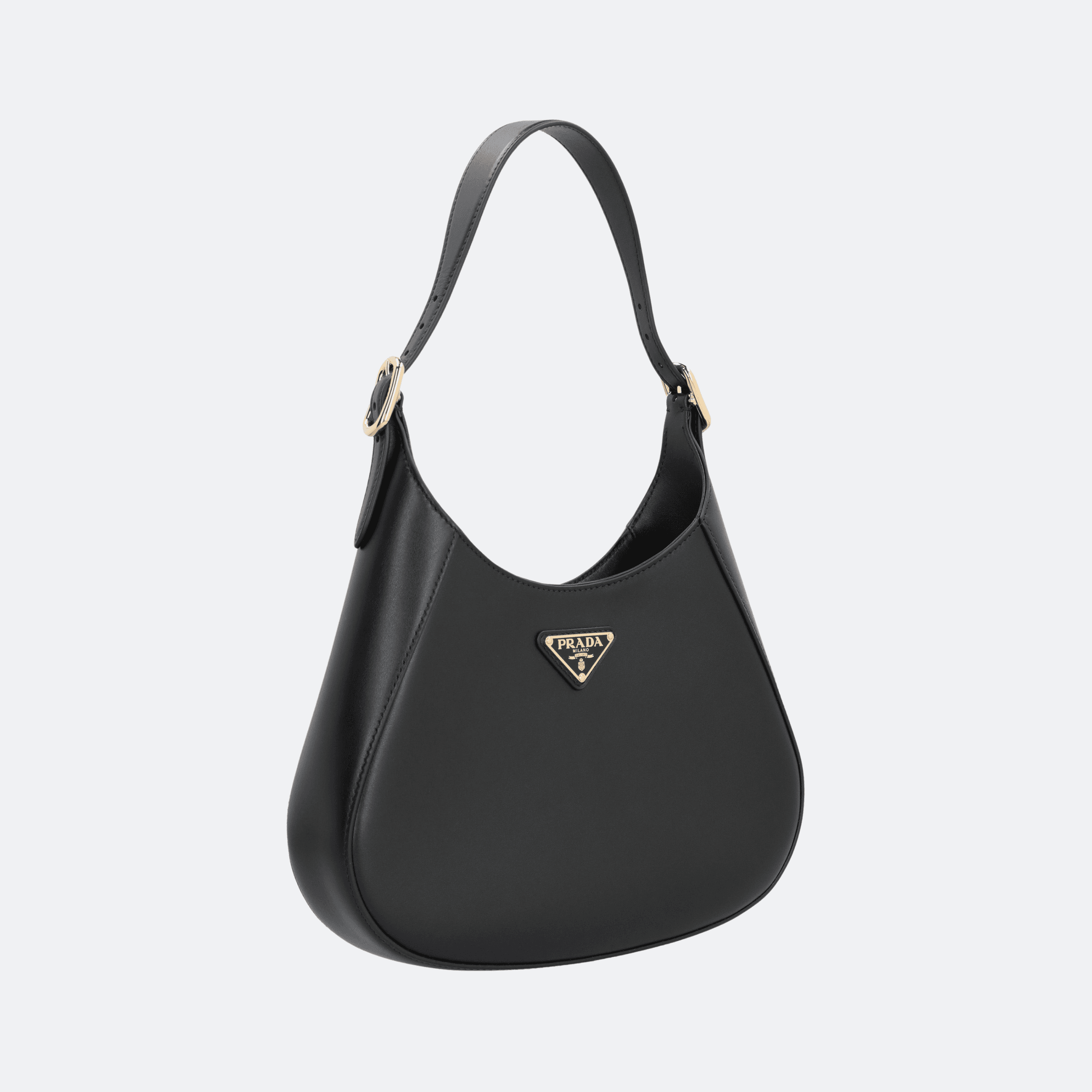 Prada Leather Shoulder Bag For Women - Black alternate