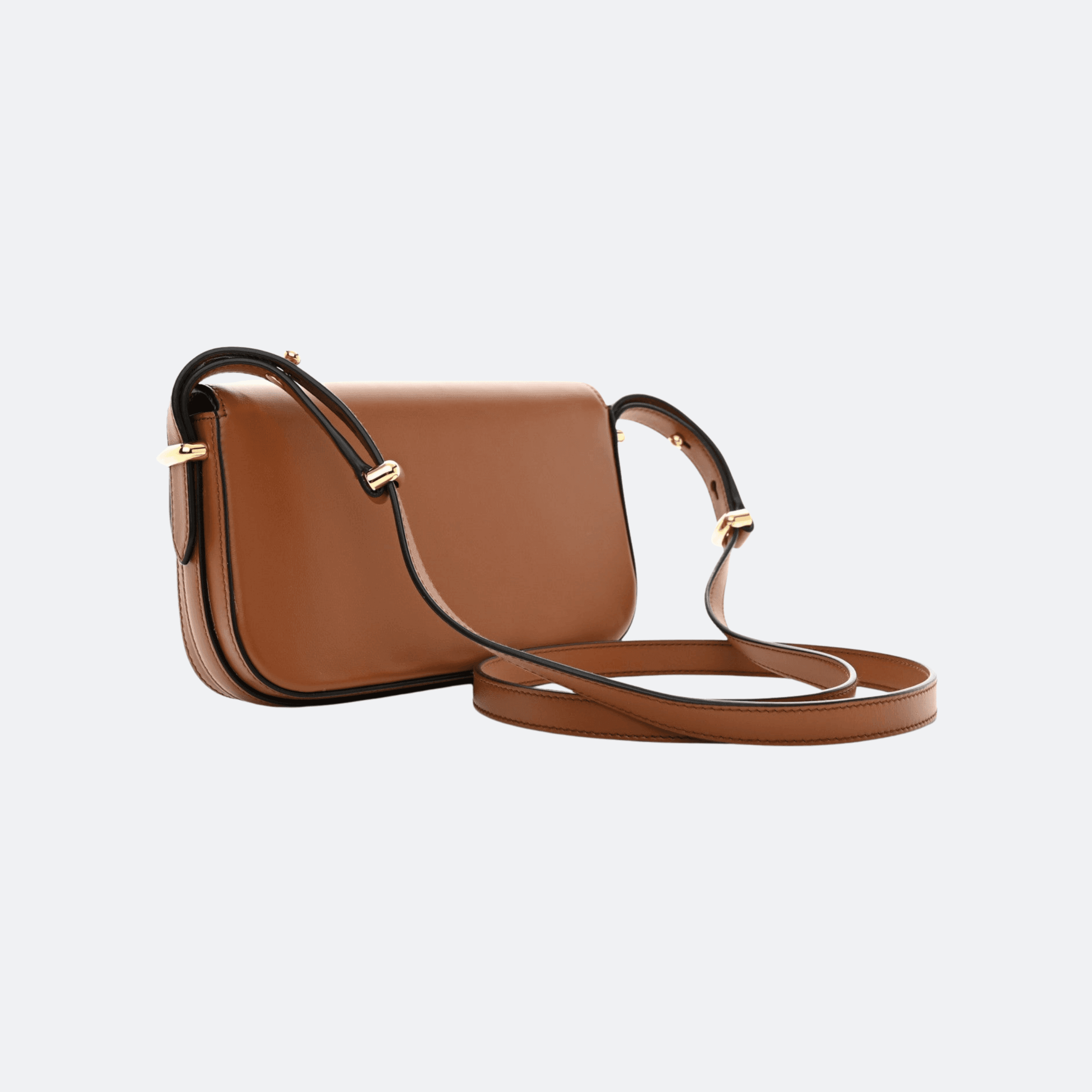 Prada Leather Shoulder Bag for Women - Cognac Brown alternate