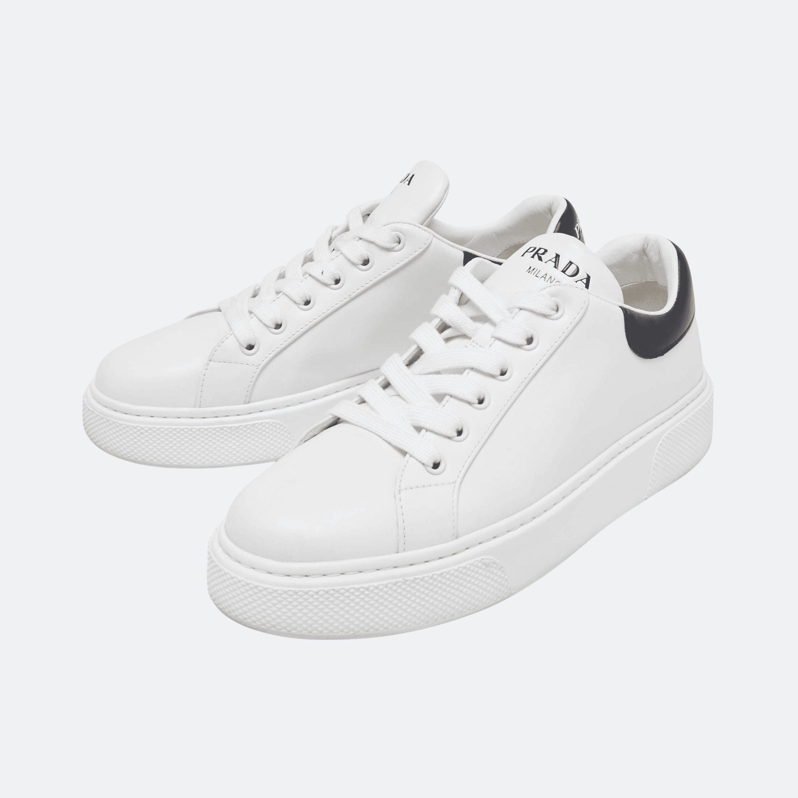 Prada Leather Sneakers For Women - White alternate