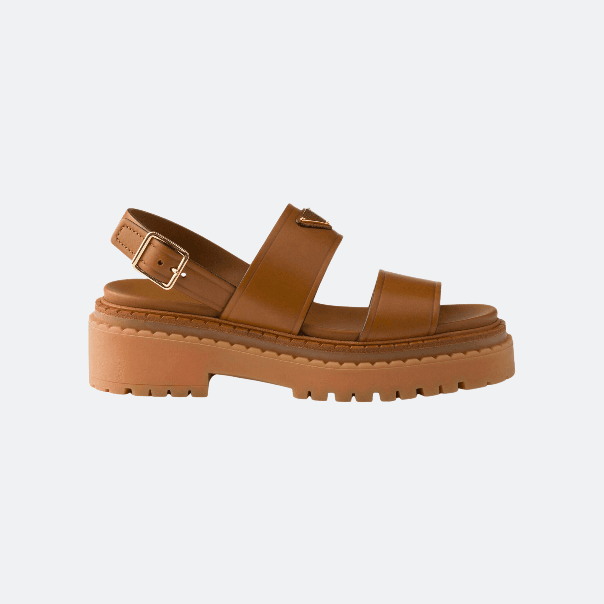 Prada Leather Women's Sandals with Brown Straps – Brown