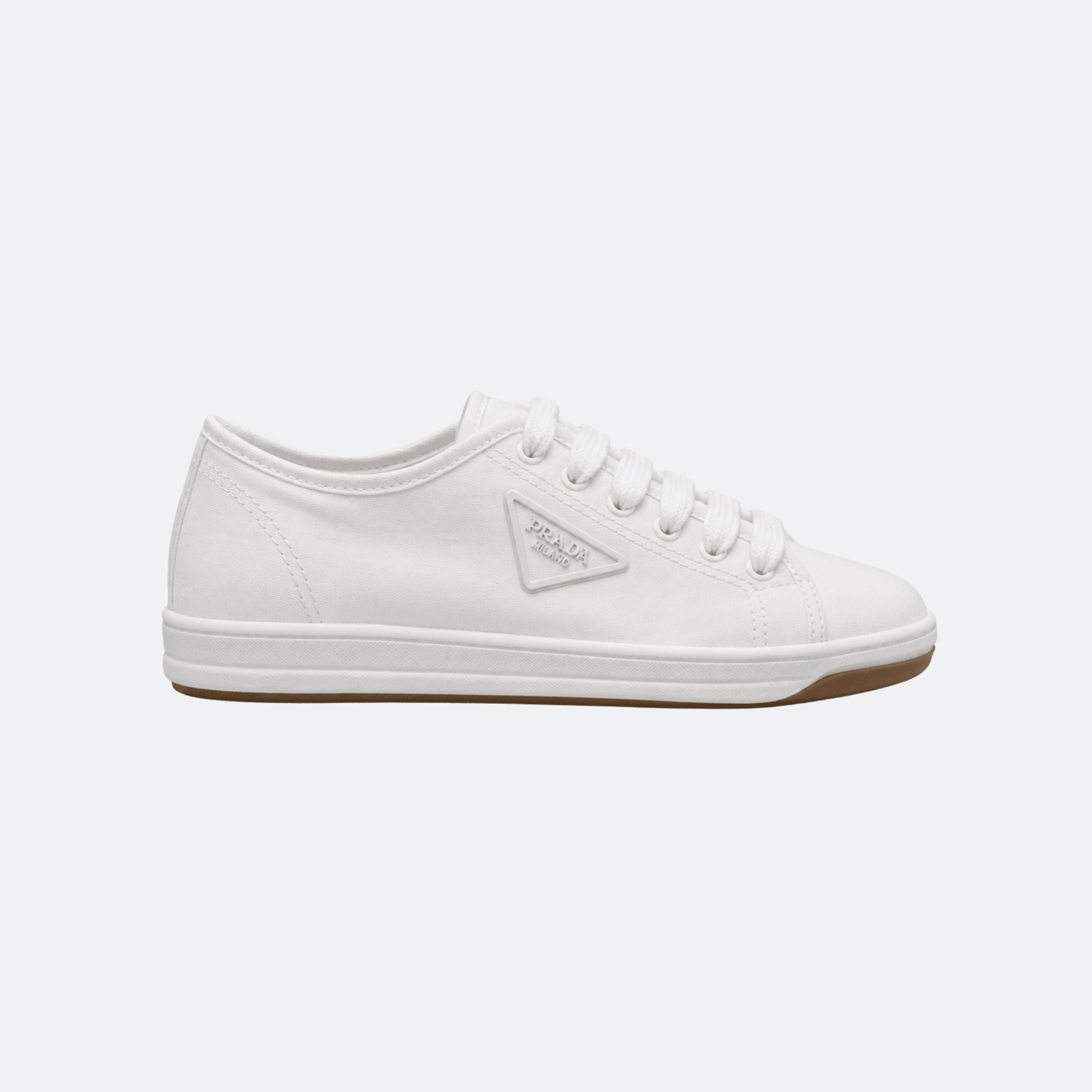 Prada Low Top Canvas Sneakers for Women - White