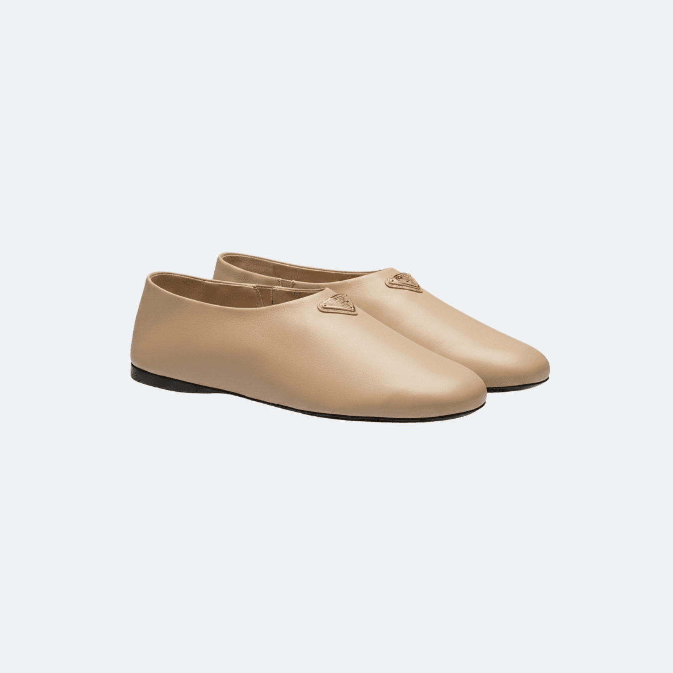 Prada Minimal Leather Slip-On Sneakers - Beige alternate