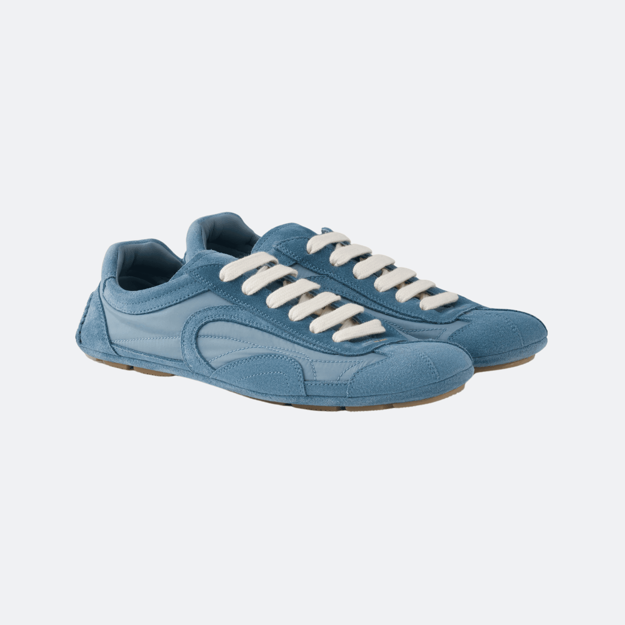 Prada Montecarlo Re-Edition 2005 Suede Shoes for Women - Light Blue alternate