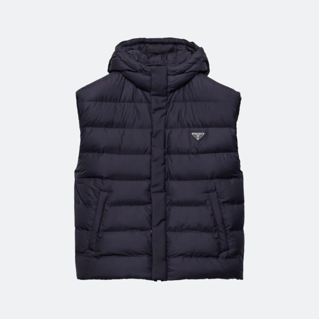 Prada Piumini Blue Men Nylon Vest