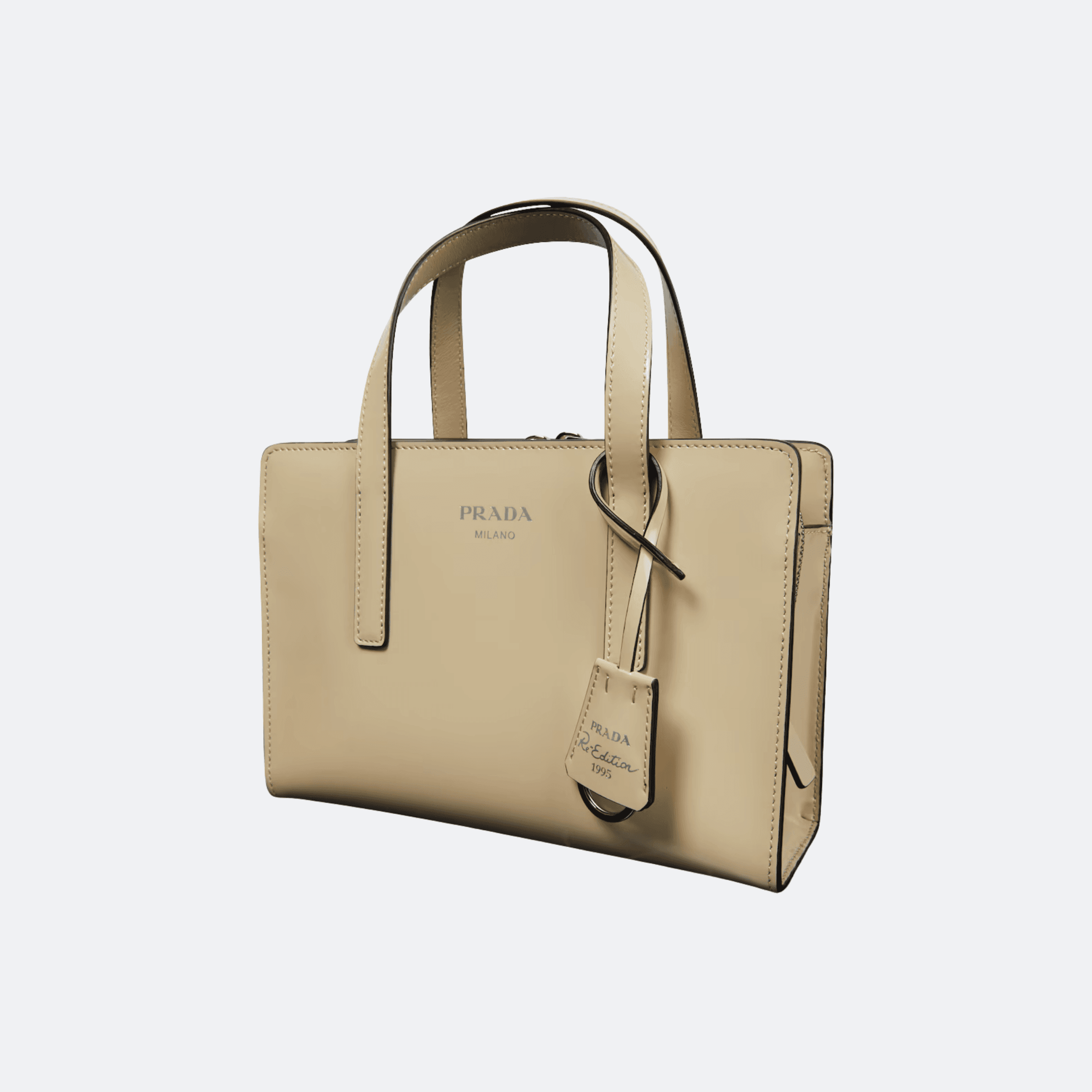 Prada Re-Edition 1995 Medium Leather Handbag – Beige alternate