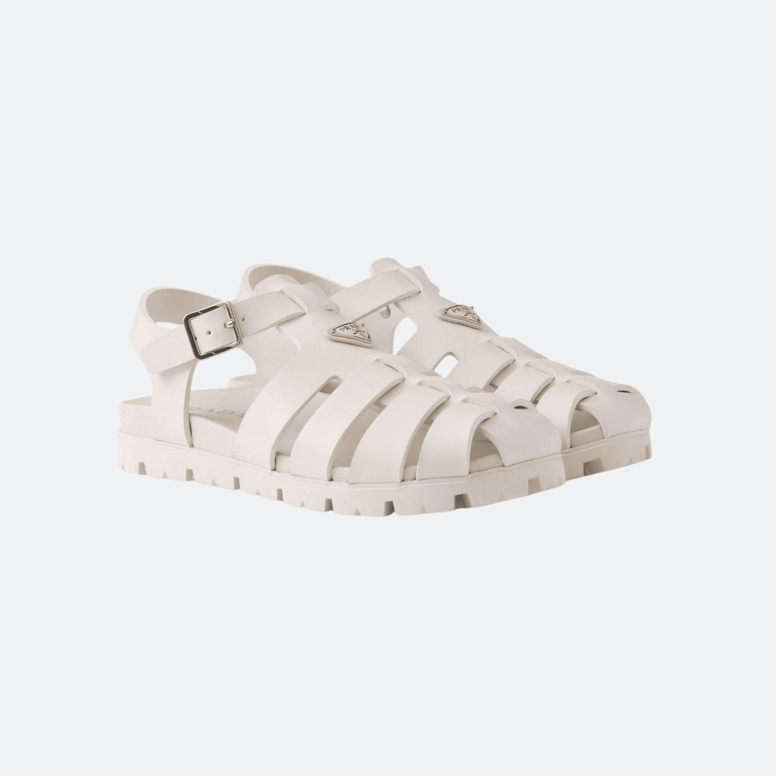 Prada Rubber Fisherman Sandals - White alternate