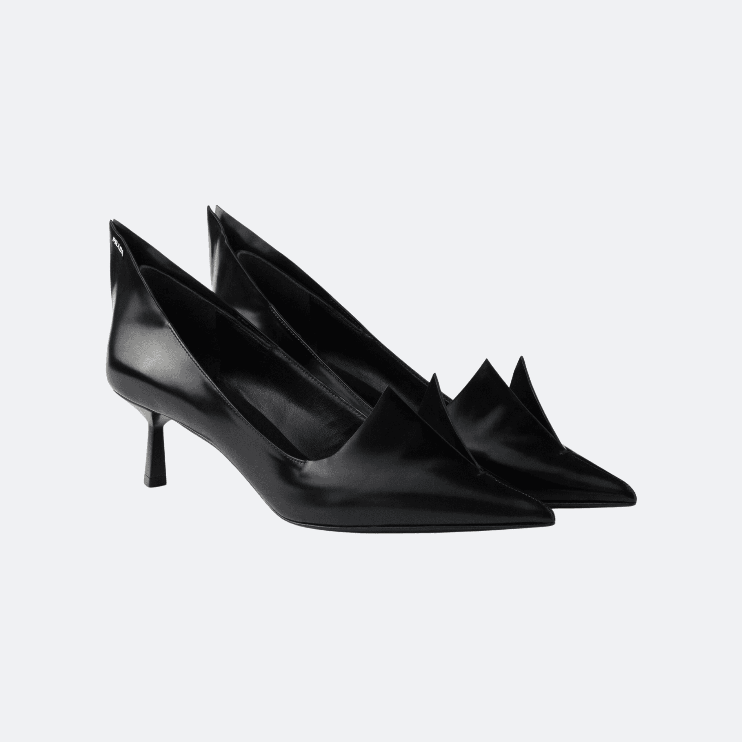Prada Sculpted Vamp Patent Leather Pumps – Black alternate