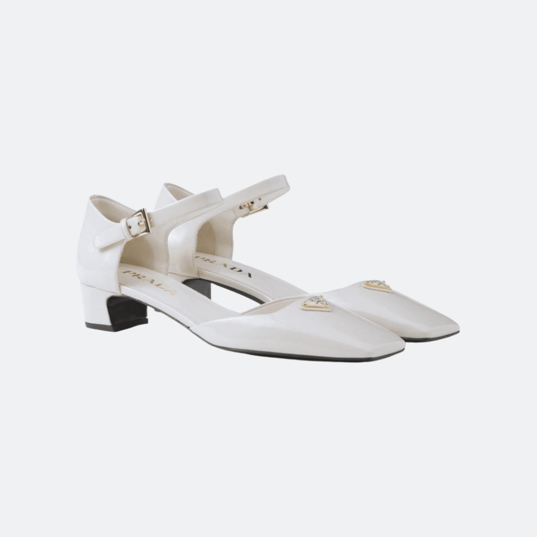 Prada White Patent Leather Pumps alternate