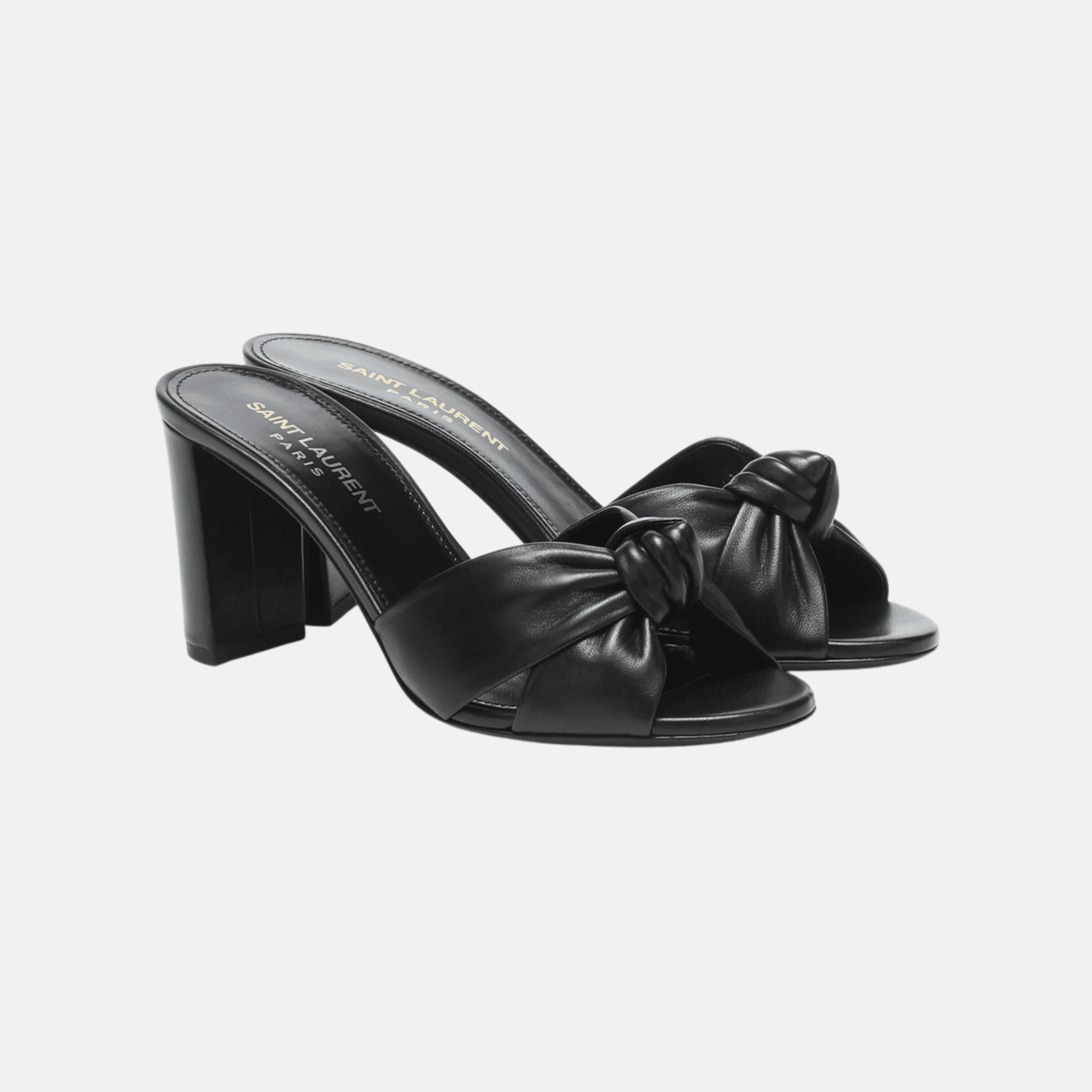 Saint Laurent Bianca Leather Sandals - Black alternate