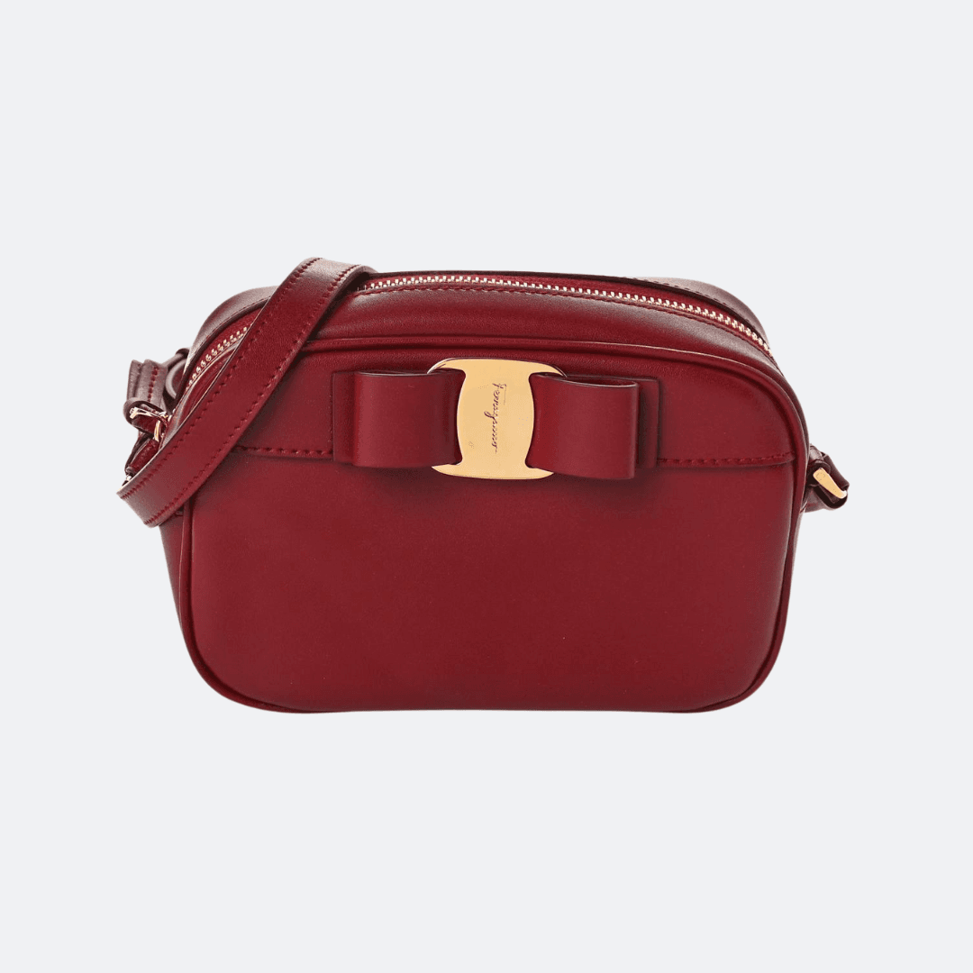 Salvatore Ferragamo Vara Bow Red Camera Bag