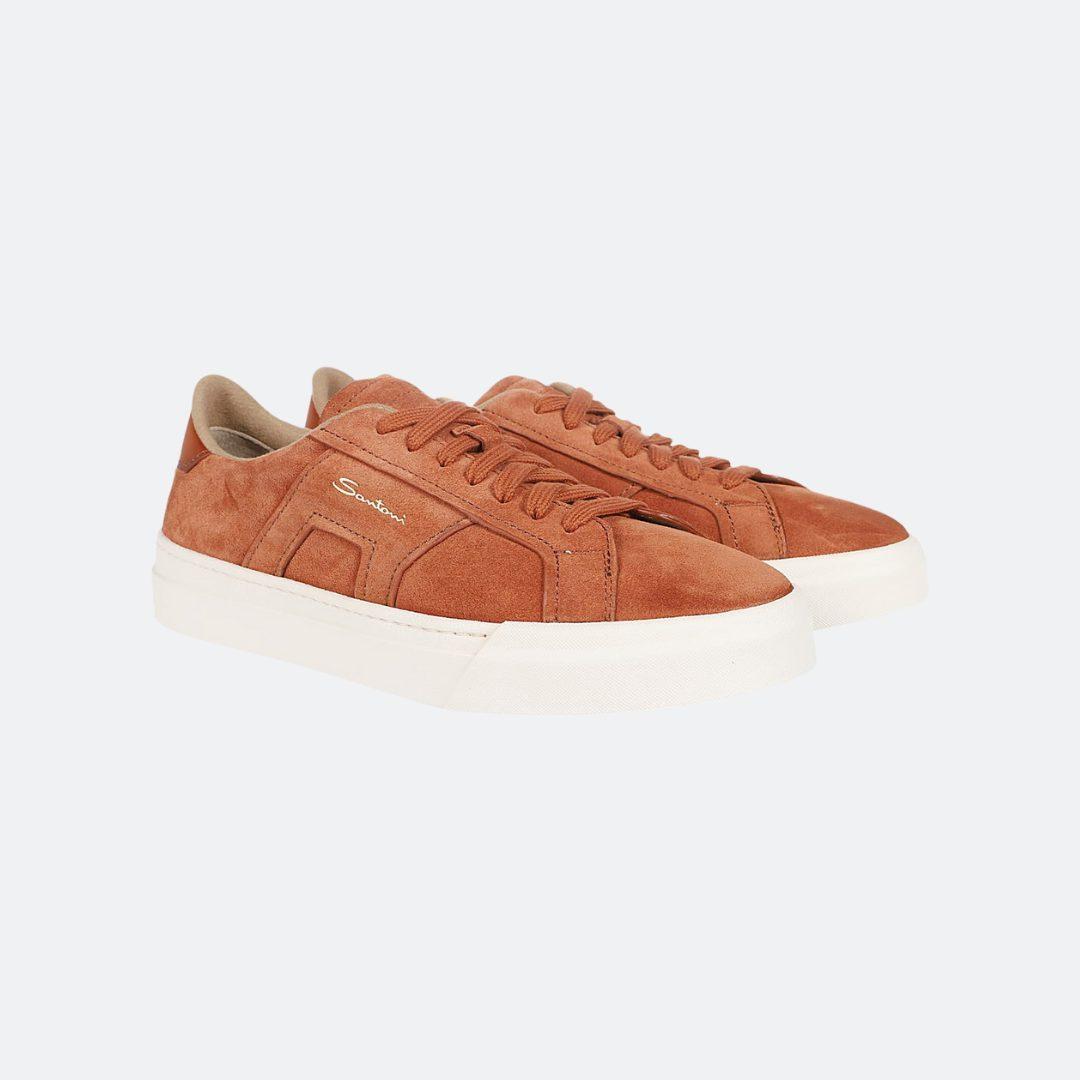 Santoni Beige Suede Men Sneakers alternate