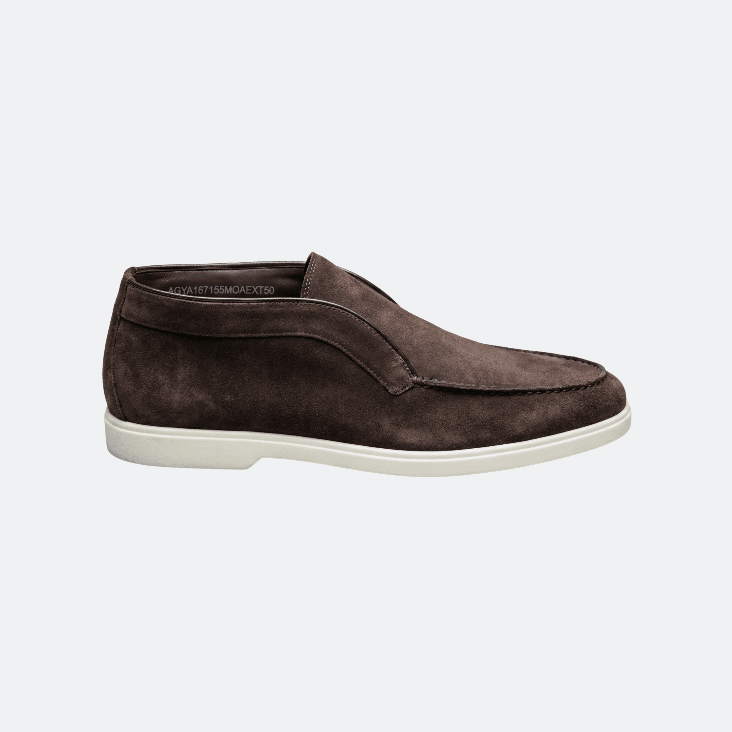 Santoni Brown Men Ankle Boots with Fur Inside