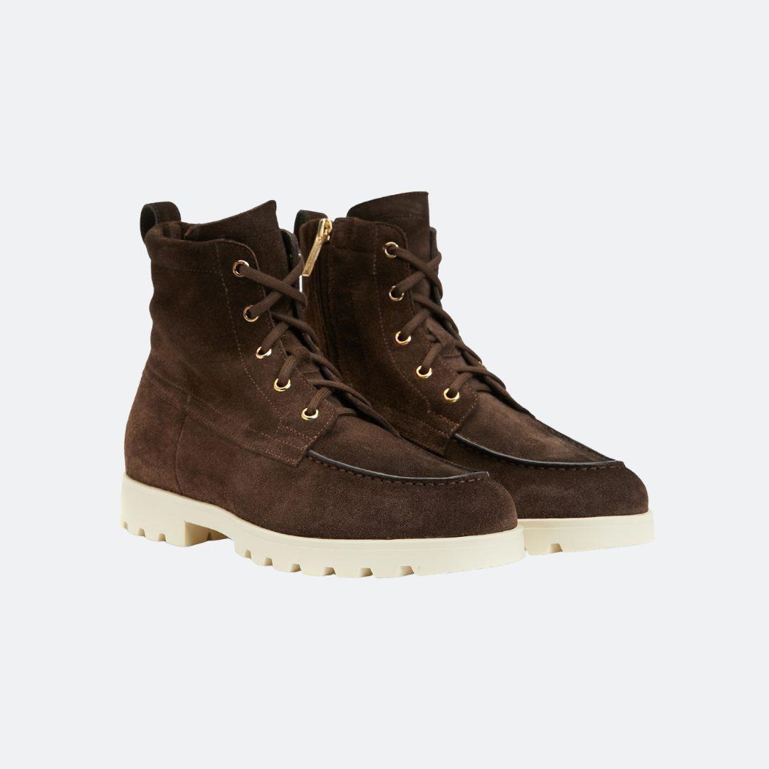 Santoni Brown Suede Women Boots alternate