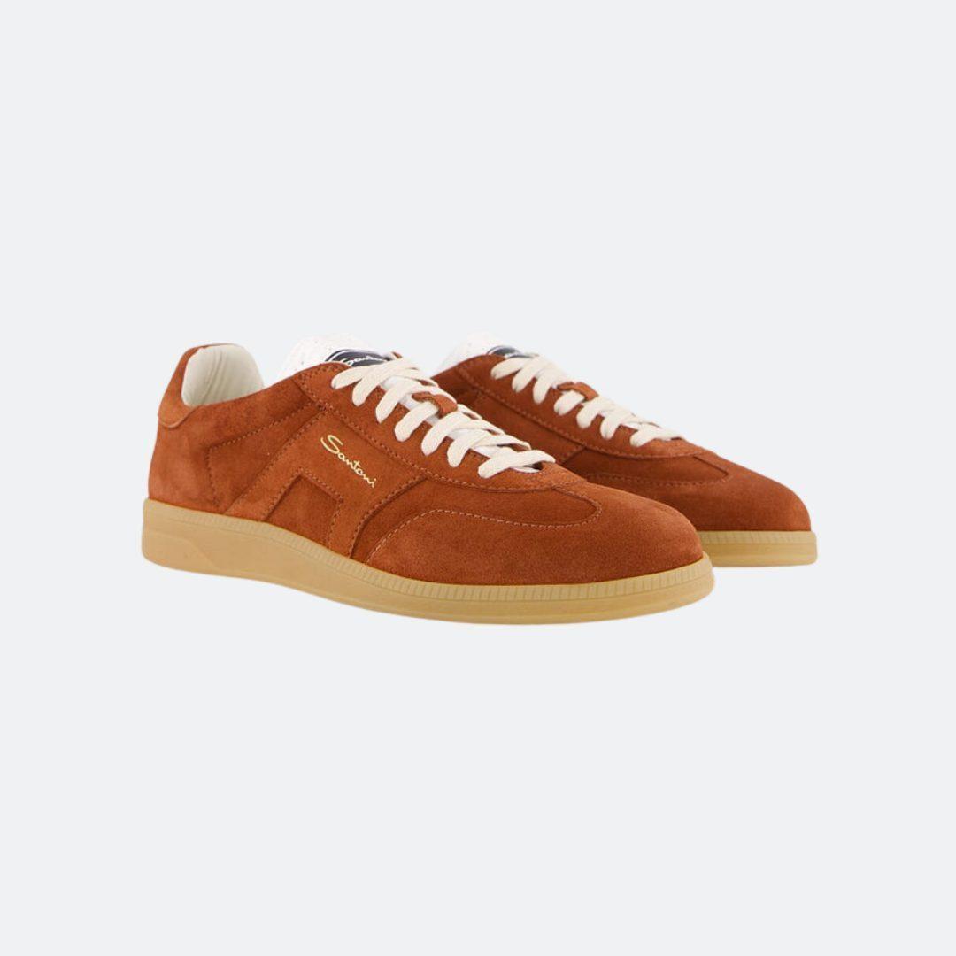 Santoni DBS Oly Suede Brown Men Sneakers alternate
