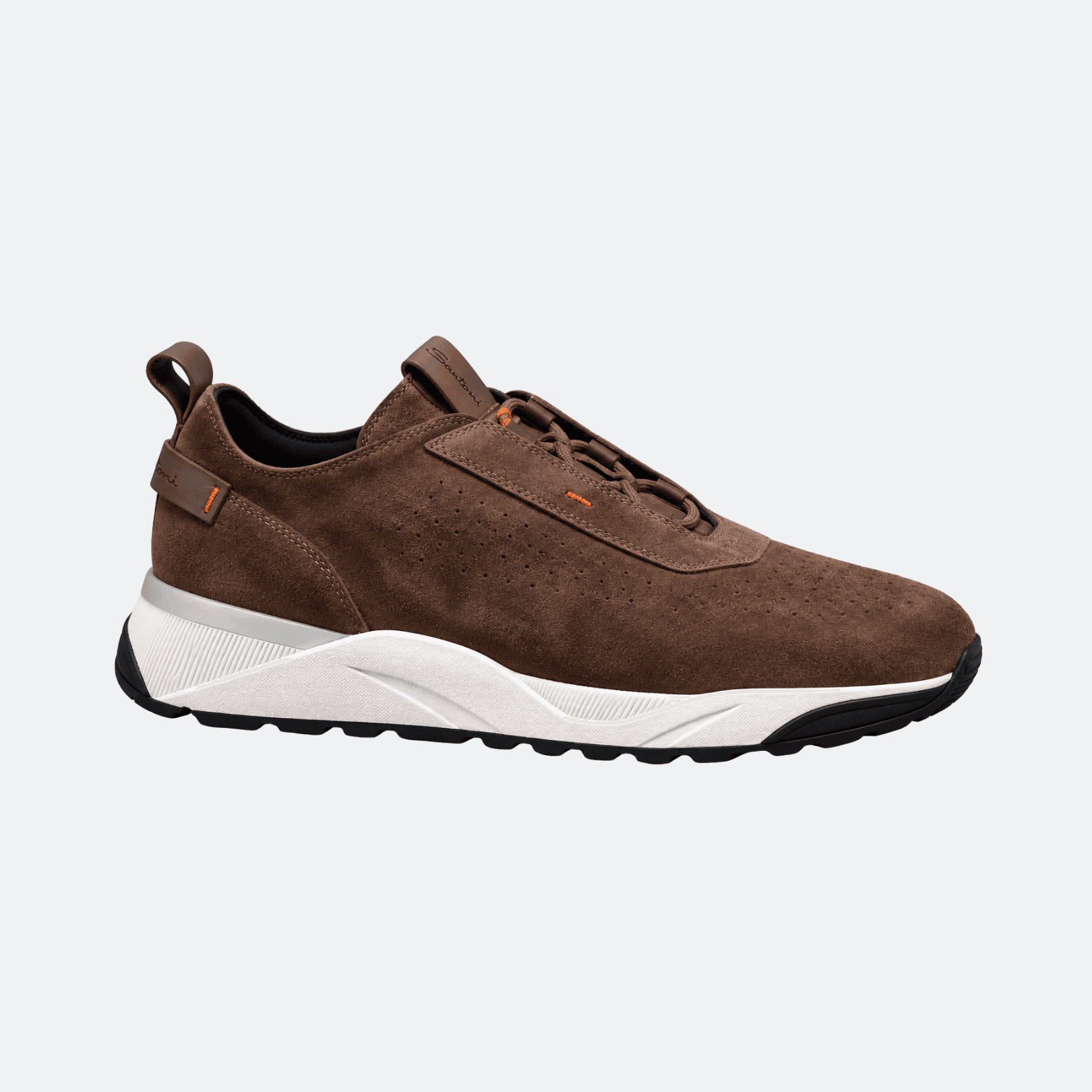 Santoni Easy Bounce Suede Sneakers – Light Brown