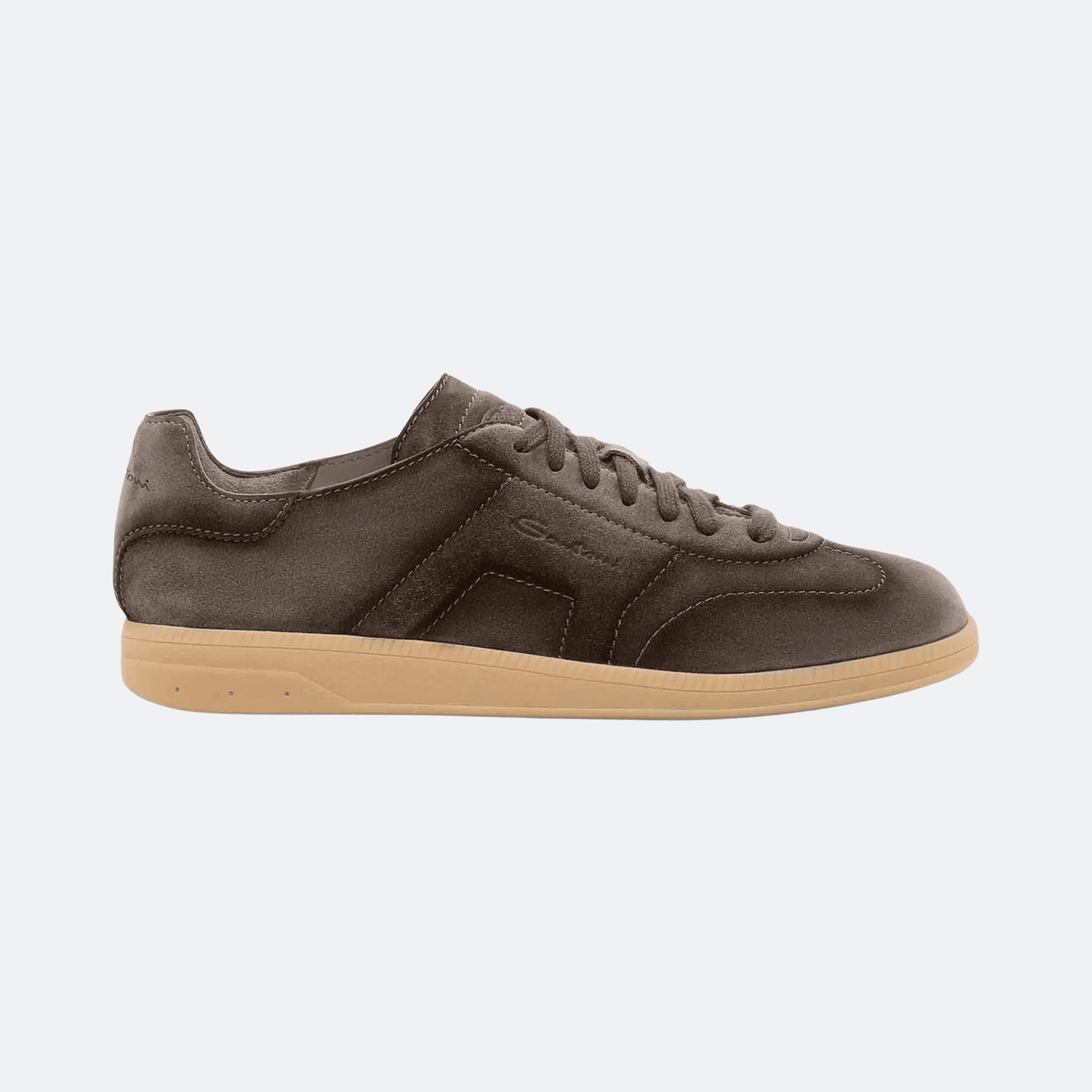Santoni Oly Burnished Suede Low-top Sneakers For Men - Brown