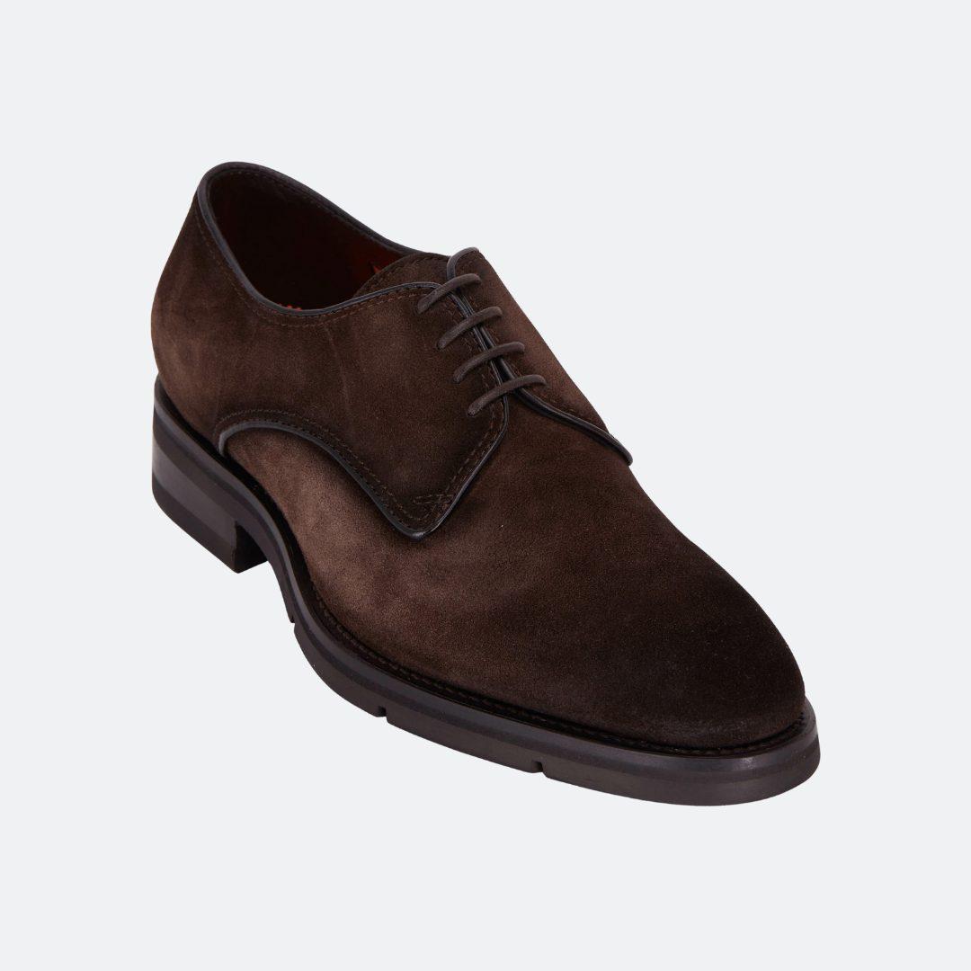 Santoni Suede Brown Men Shoes alternate