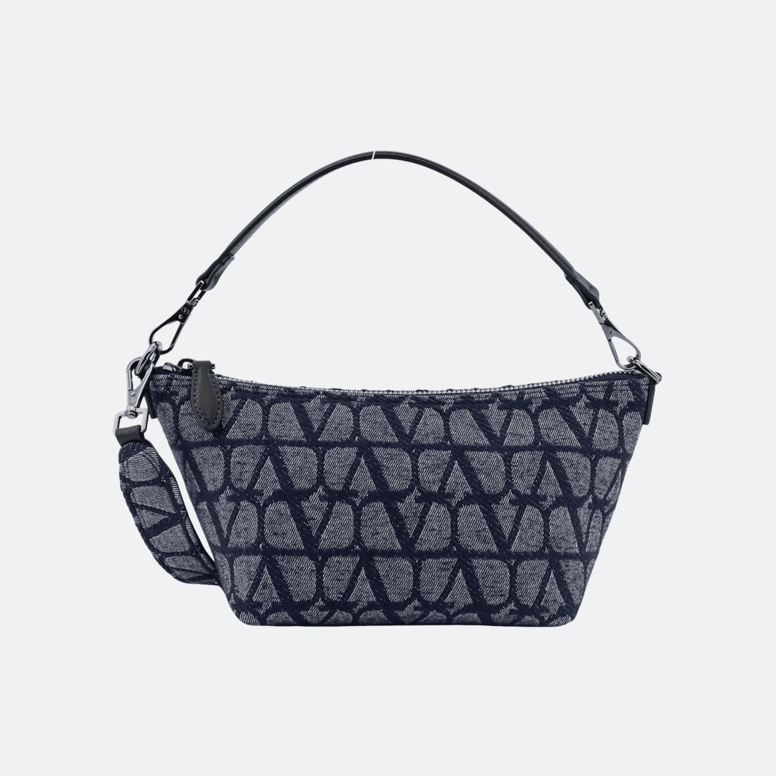 Valentino Garavani Logo Designed Denim Tote Bag