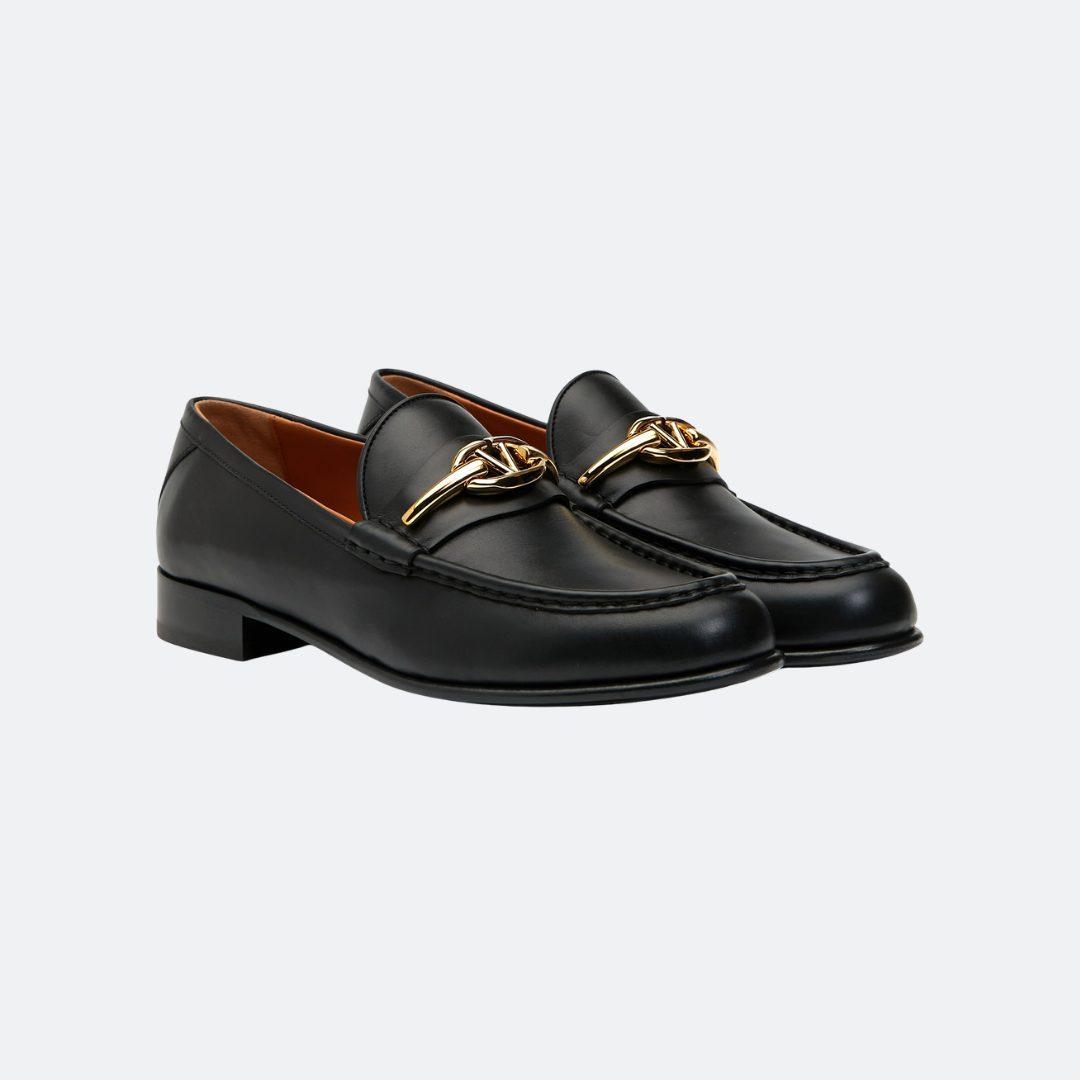 Valentino Garavani Vlogo Black Women Loafers alternate