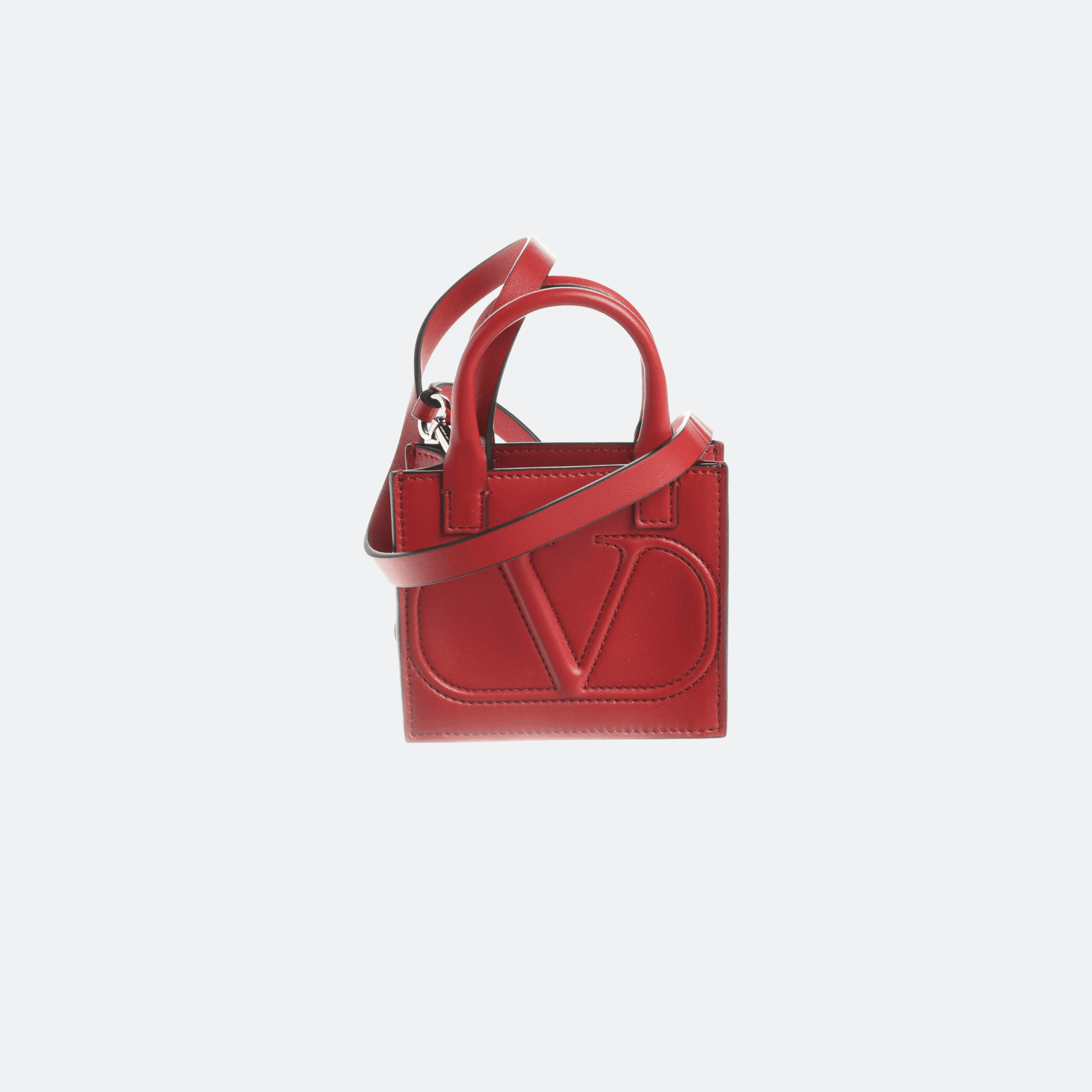 Valentino Garavani Walk V Logo Red Micro Size Shoulder Bag